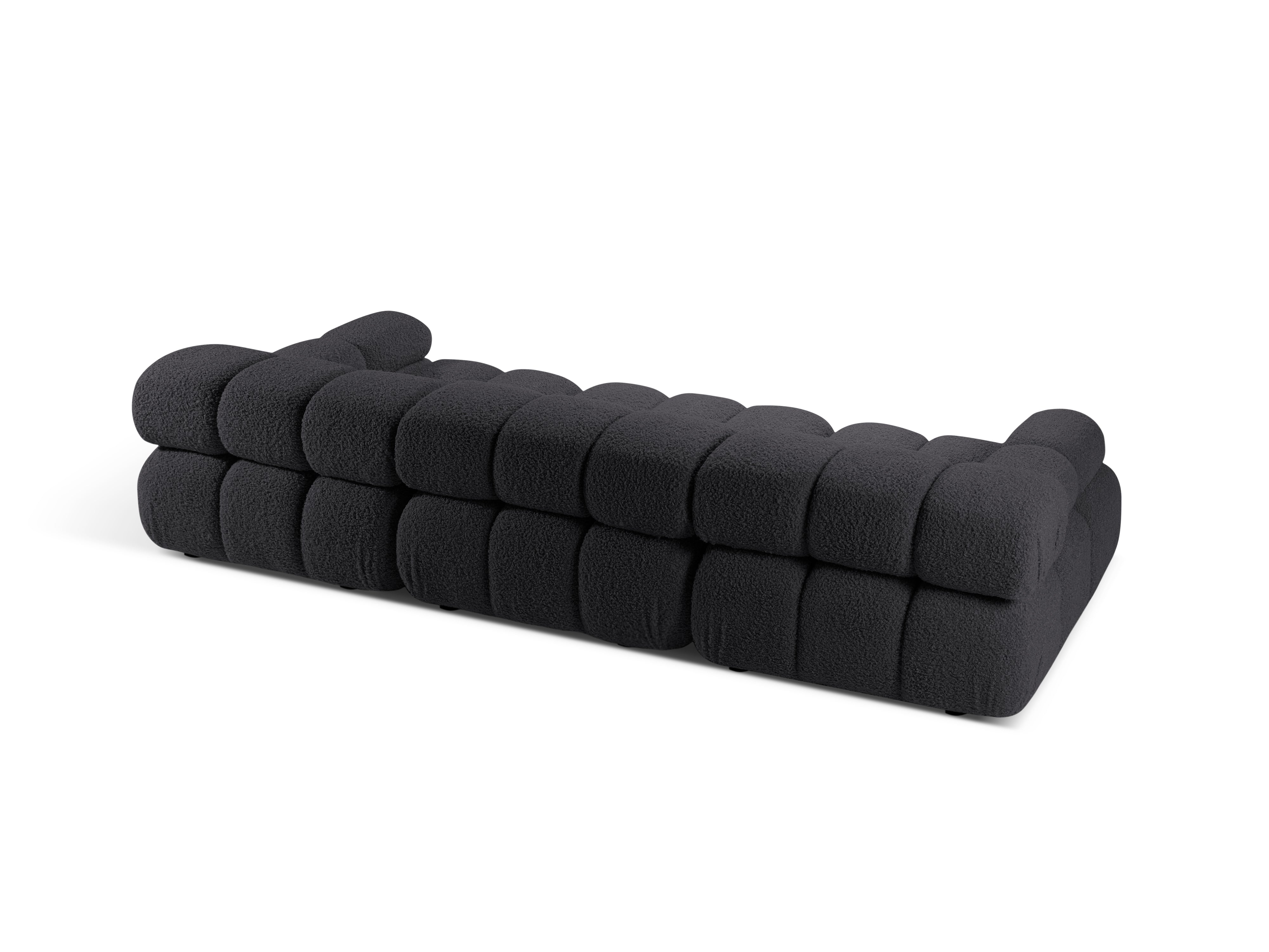 Modulaire 3-zitsbank BELLIS in grafiet boucle