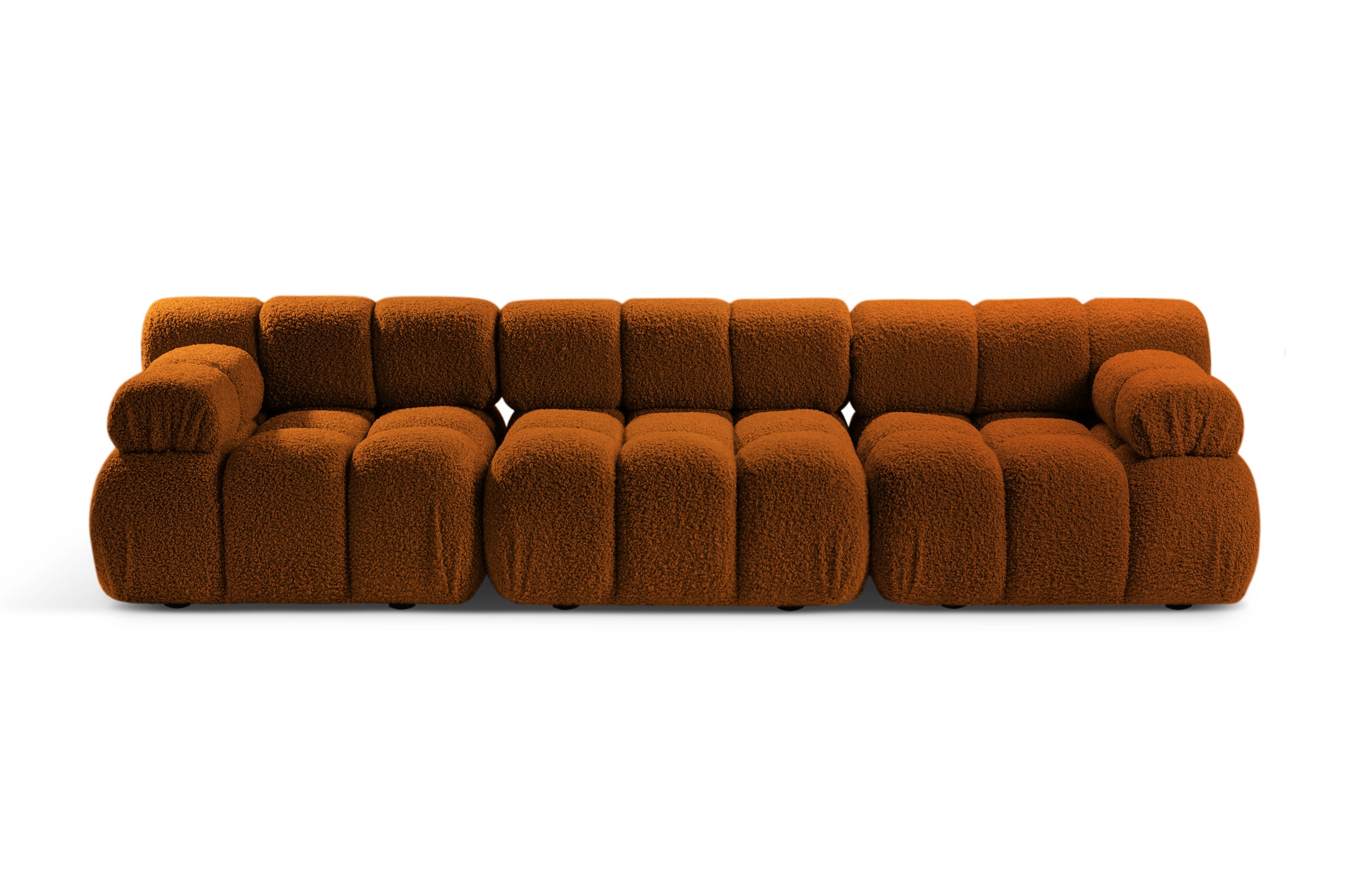 Modulaire 3-zitsbank BELLIS in baksteen boucle