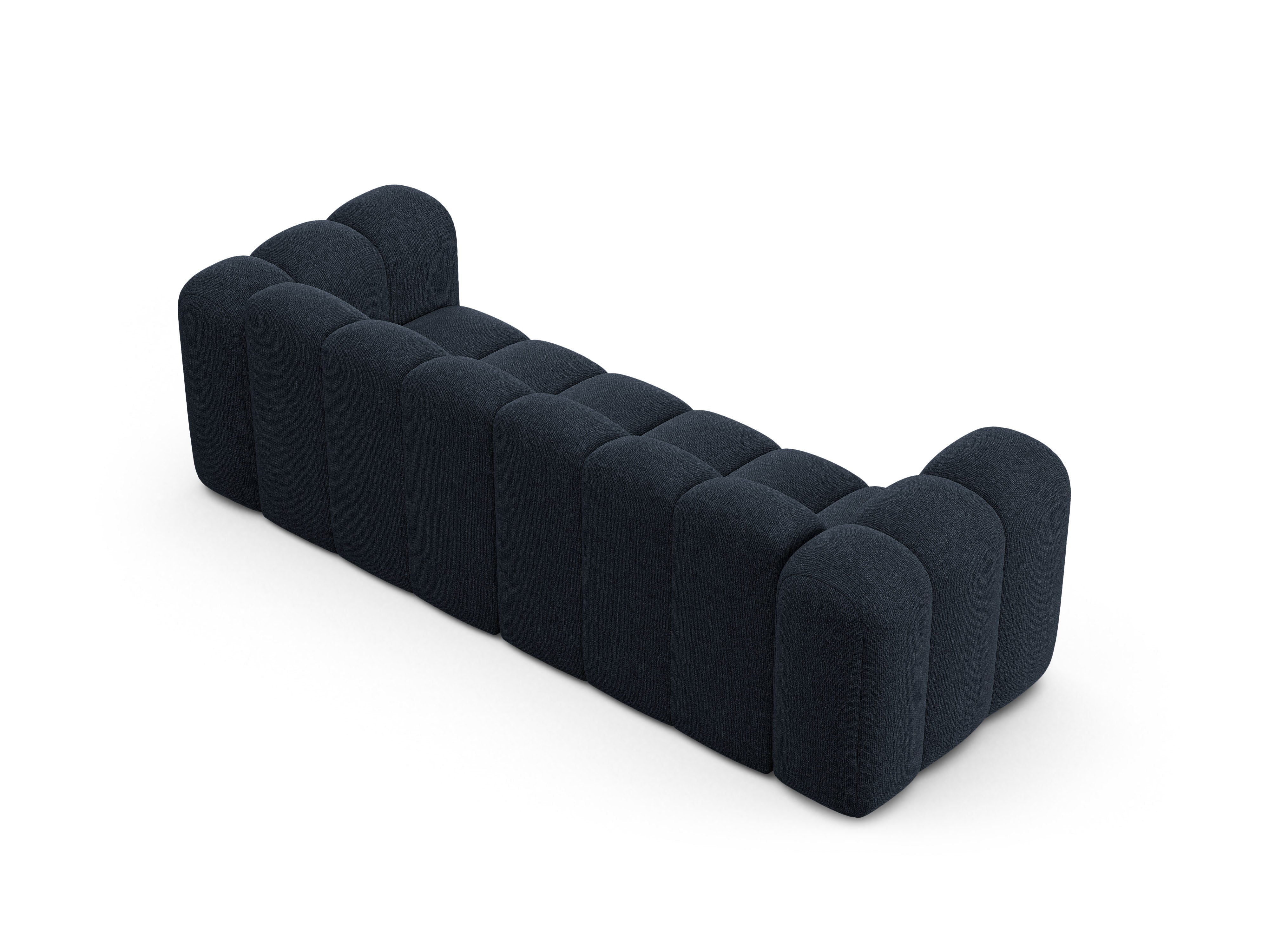 Sofa 3-osobowa LUPINE granatowy szenil do salonu – Micadoni