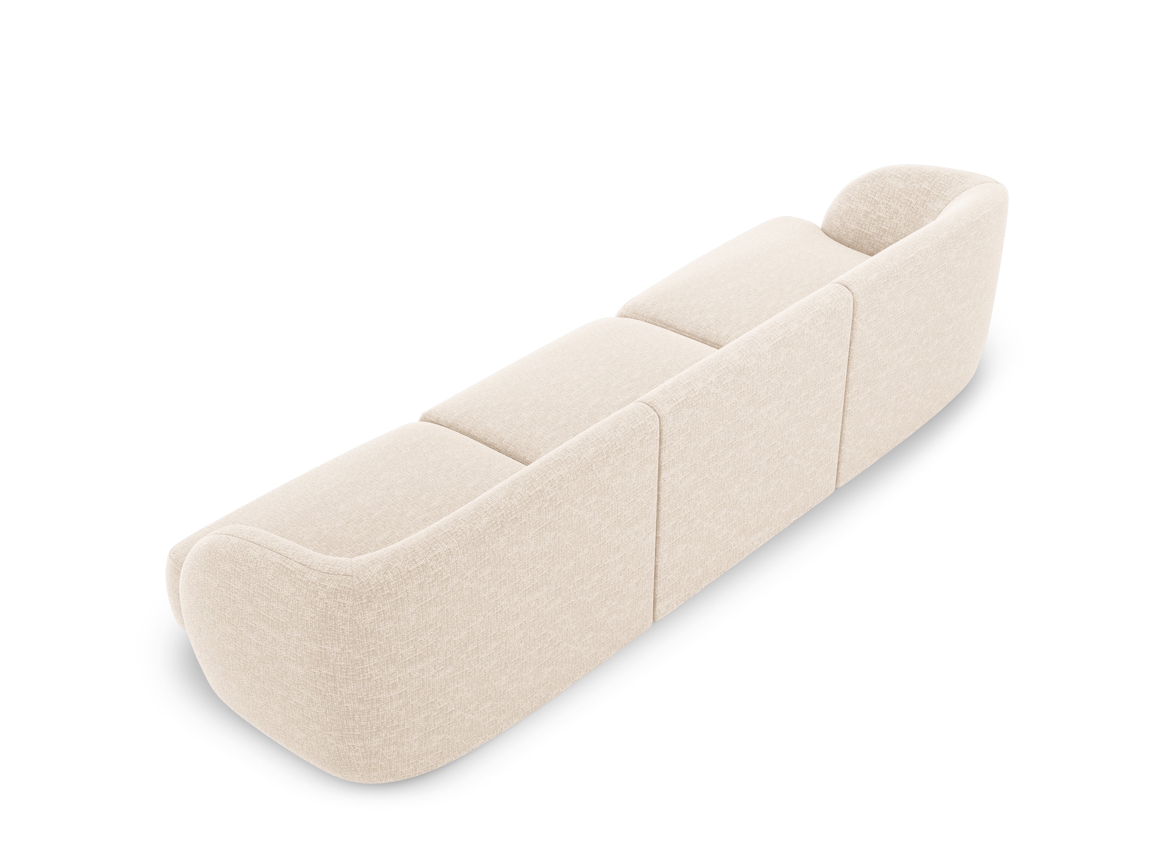 3-seater Sofa MILEY ivory chenille