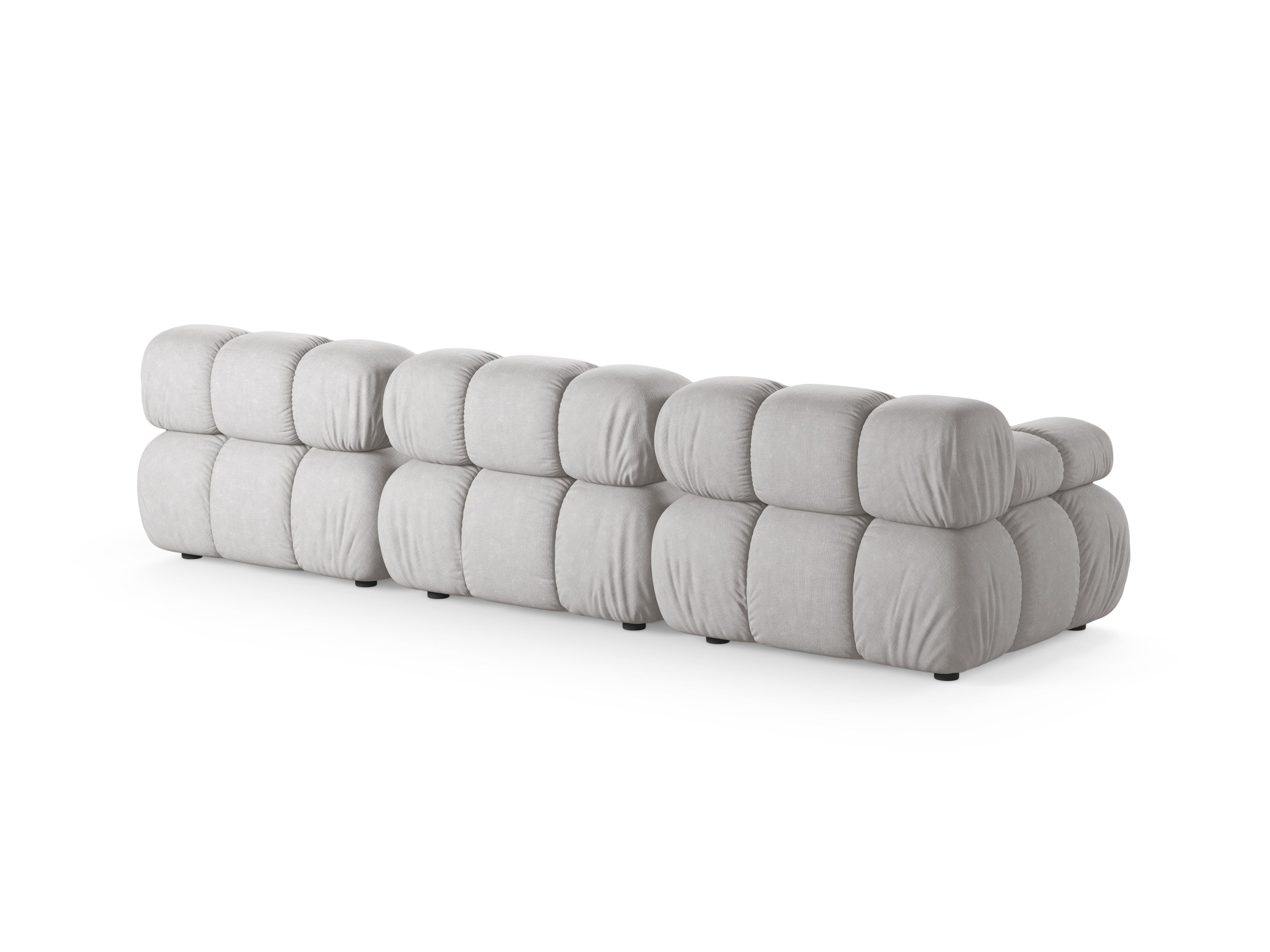 Modulaire 3-zitsbank BELLIS lichtgrijs