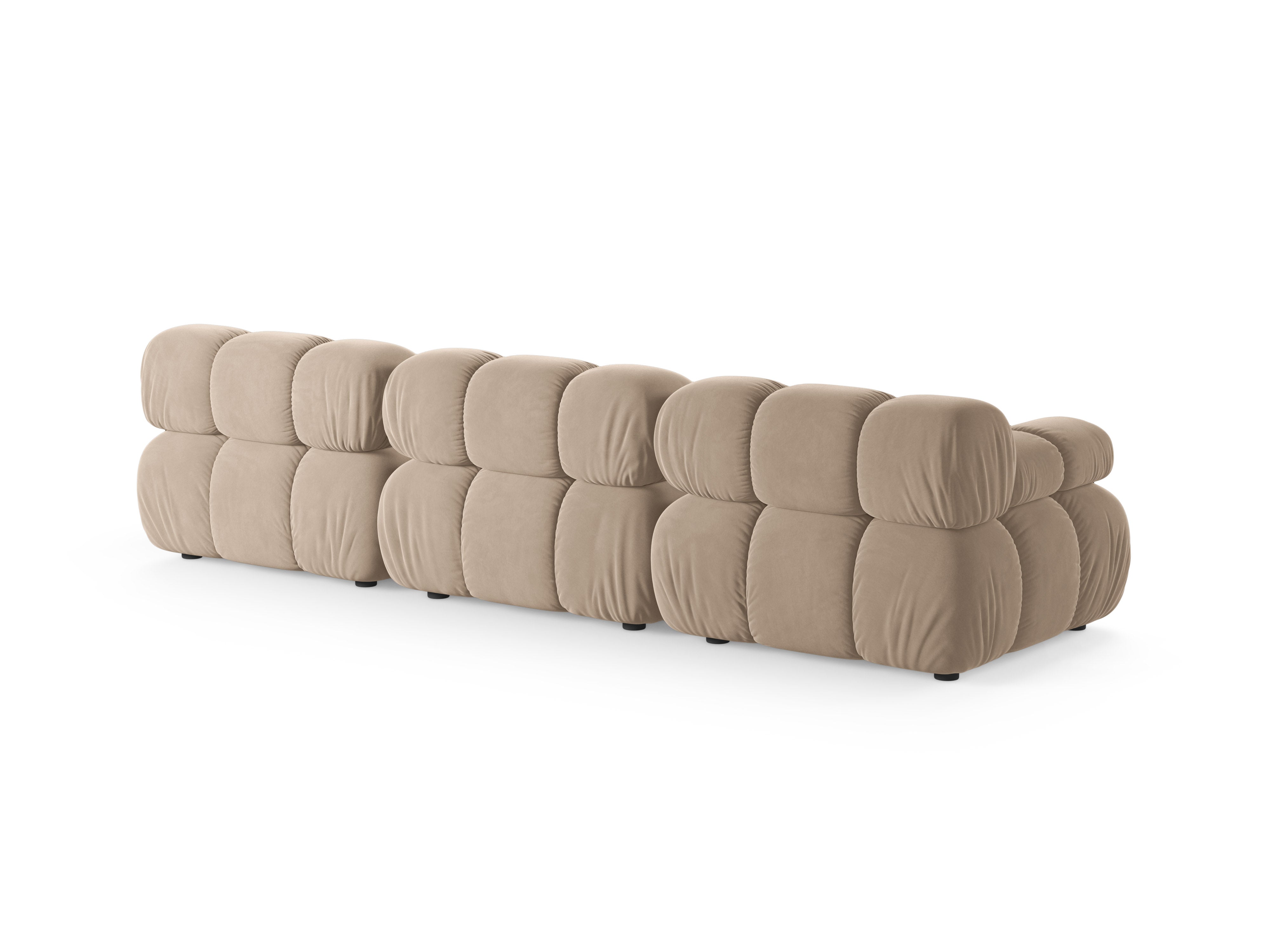 Modulaire 3-zitsbank BELLIS in beige velours