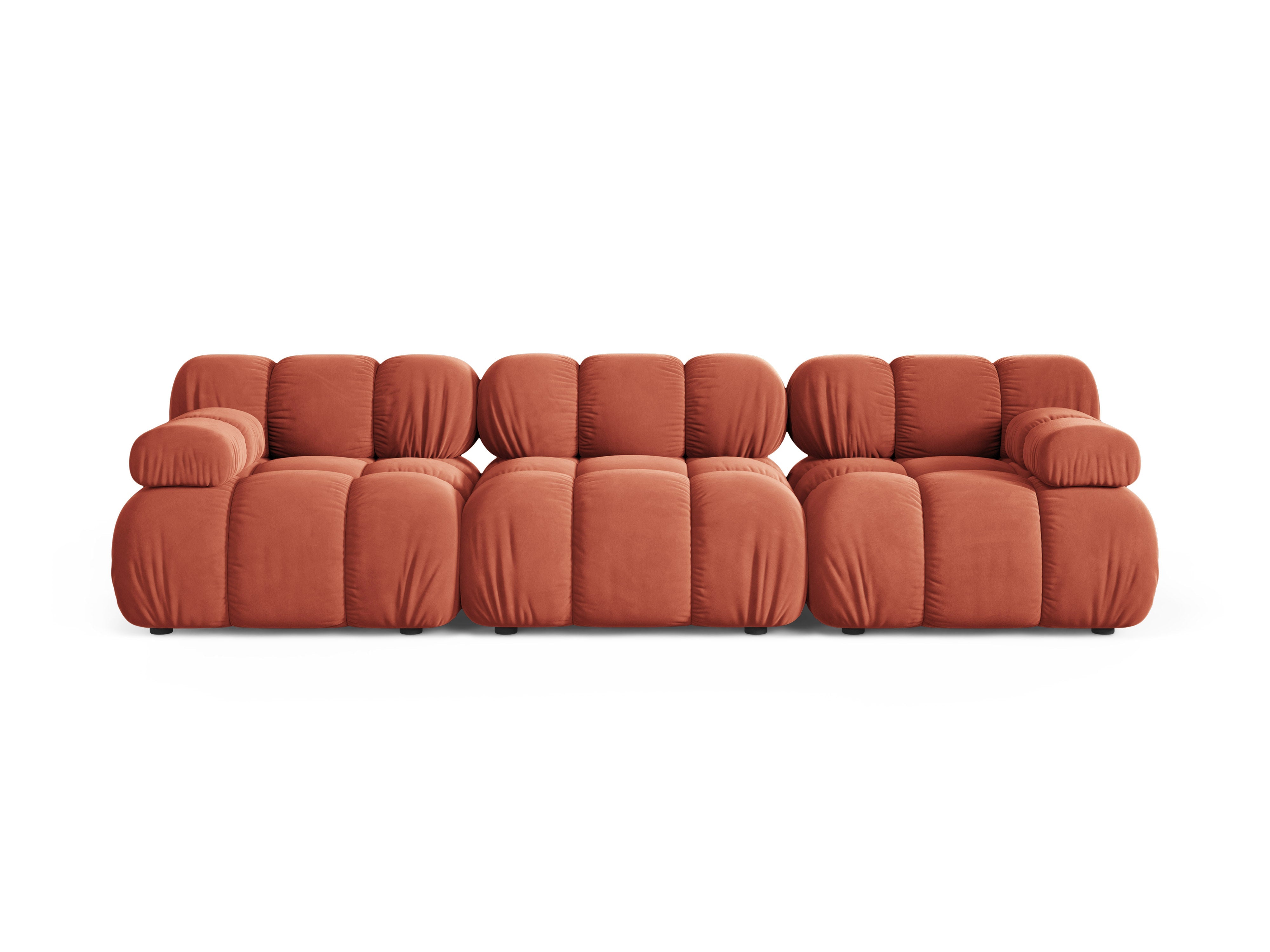 Modulaire 3-zitsbank BELLIS in koraalvelours