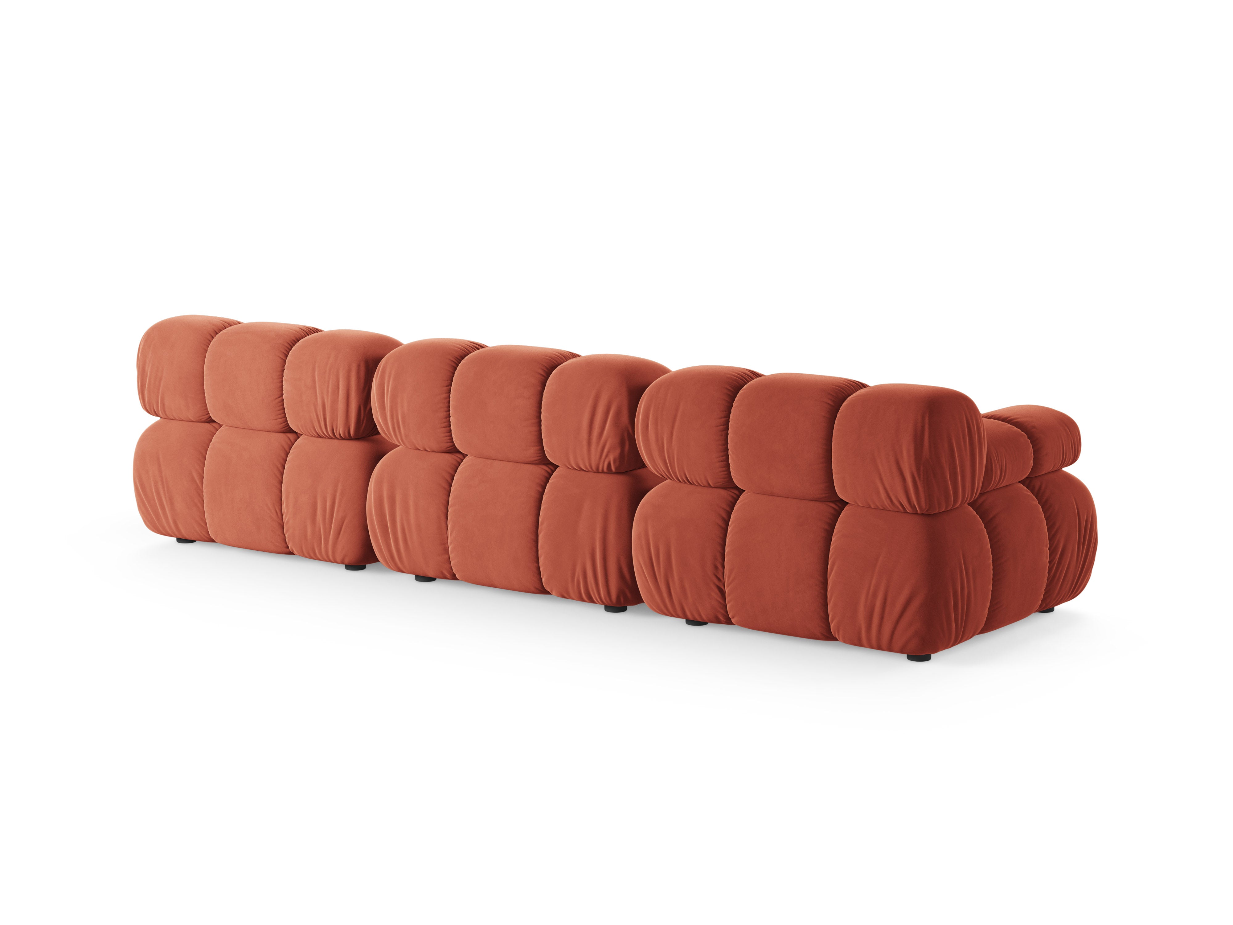Modulaire 3-zitsbank BELLIS in koraalvelours