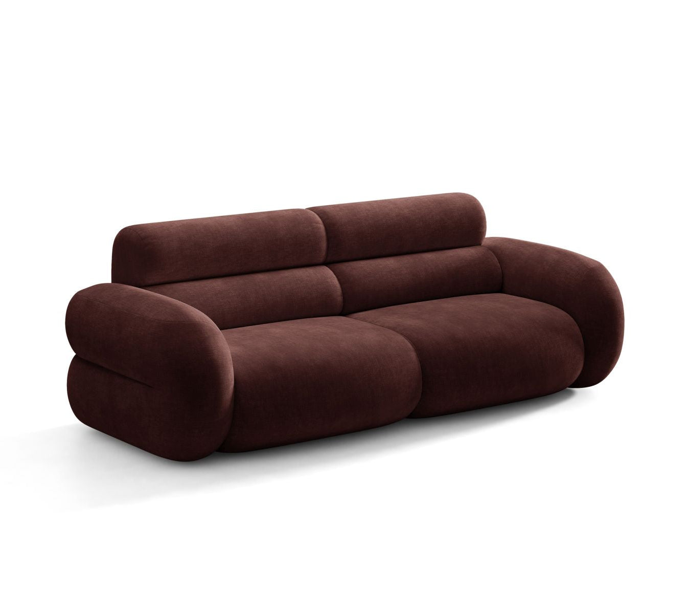 Sofa 3-zits NEO in kersenhouten chenille