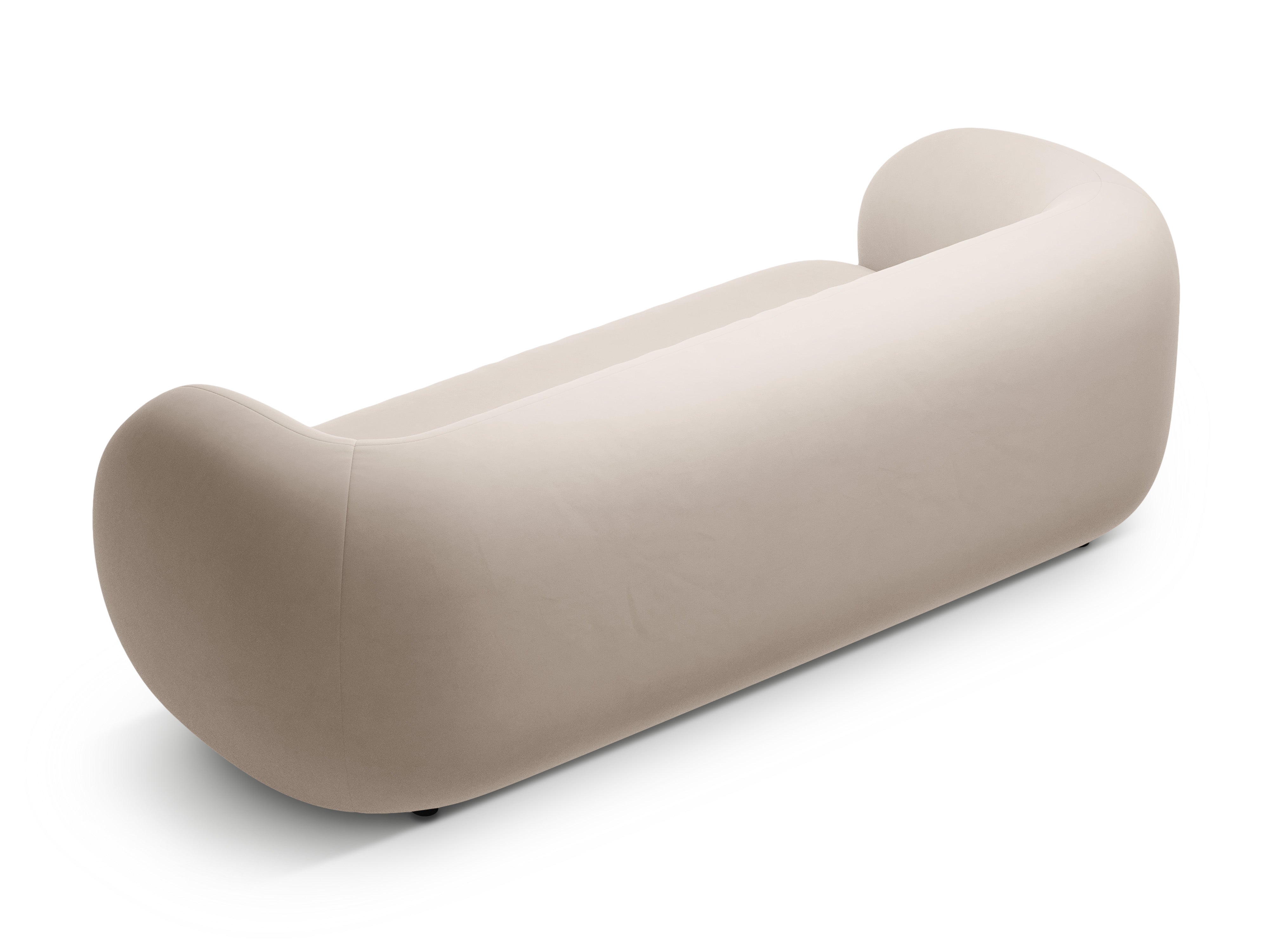 Sofa aus Samt 3-sitzig KATE beige