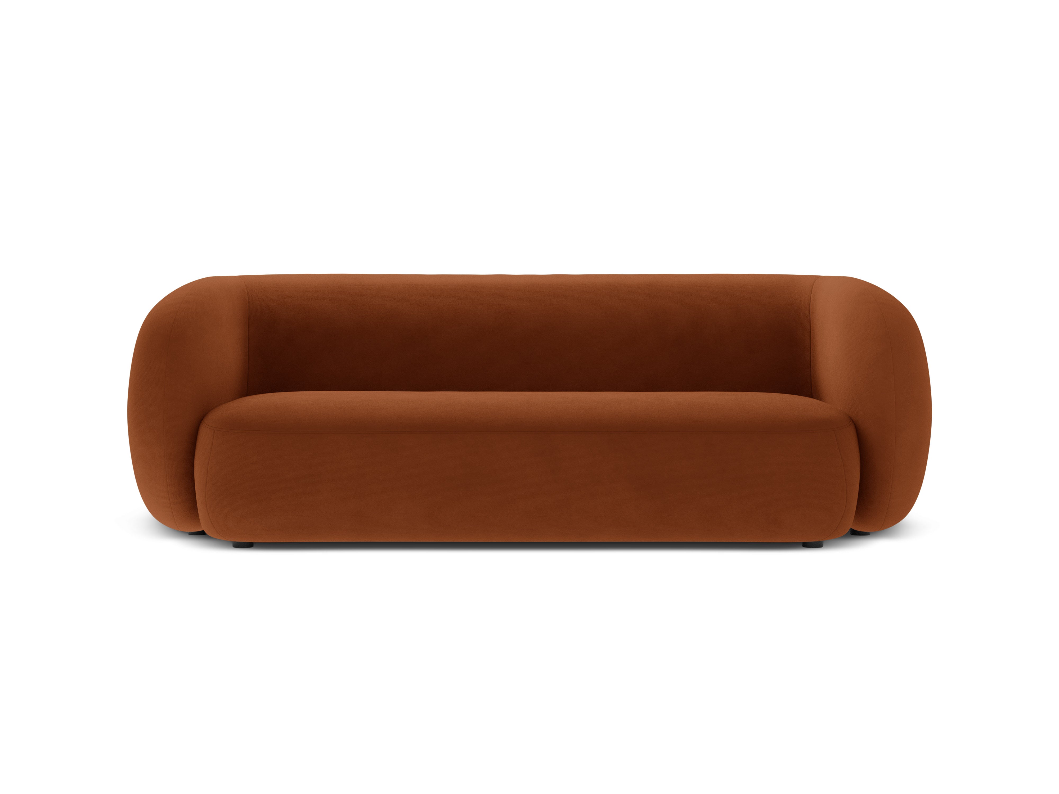 Kanapa aksamitna 3-osobowa KATE terracotta – Micadoni