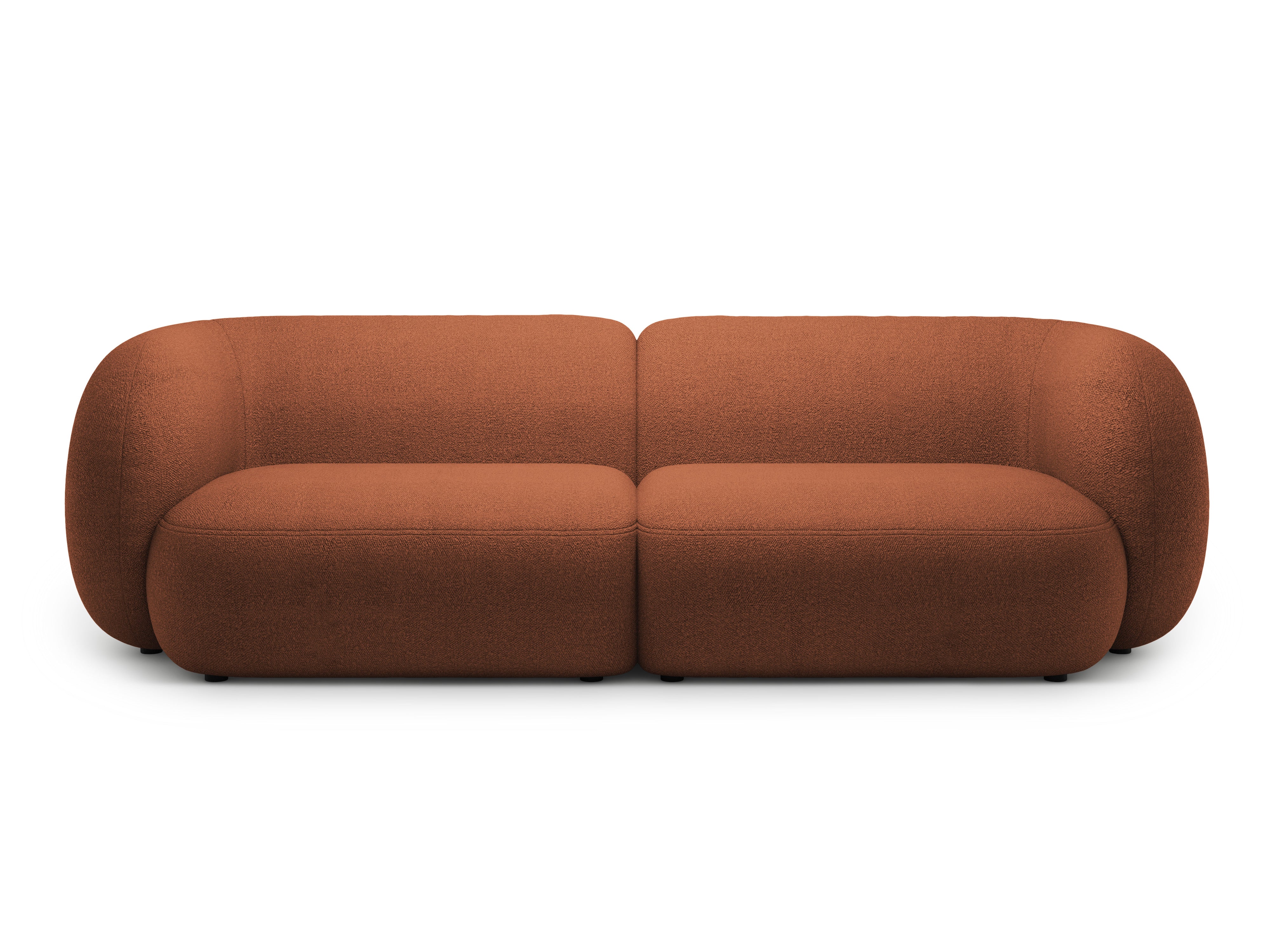 Sofa für 4 Personen KATE terracotta Boucle