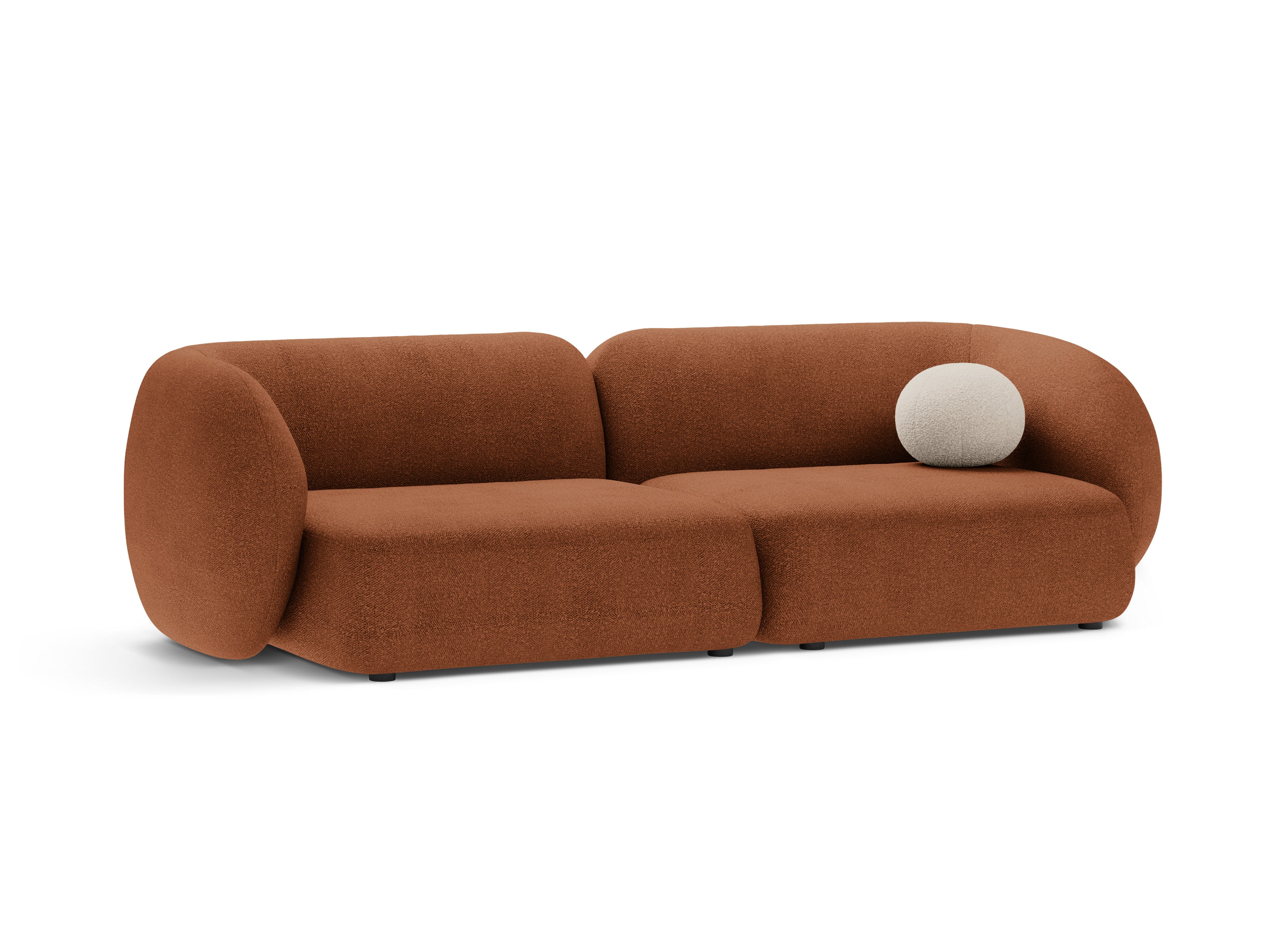 Kanapa 4-osobowa KATE terracotta boucle – Micadoni