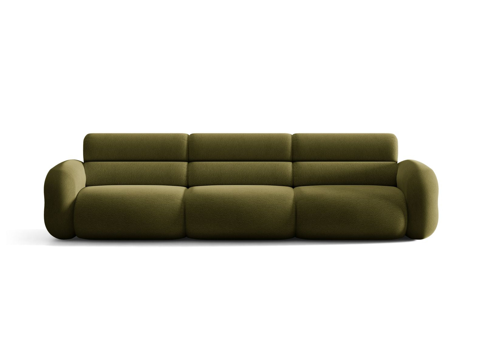 Sofa voor 4 personen NEO olijfgroene boucle