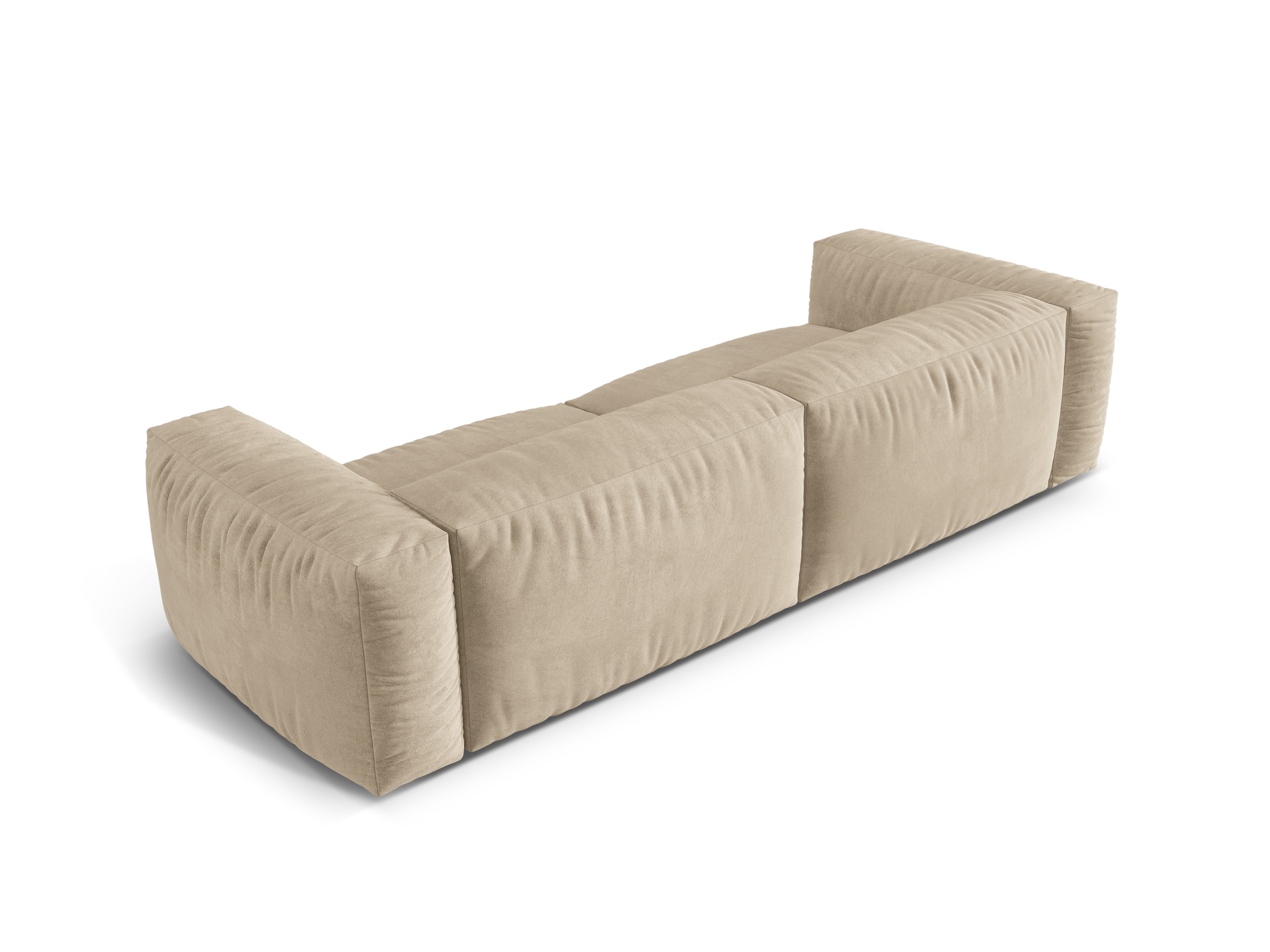 Samtsofa 4-Sitzer Martin Light Beige