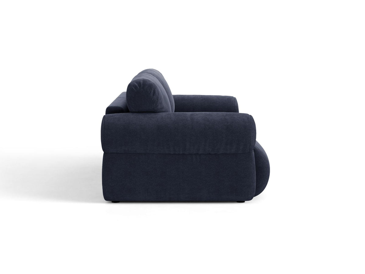 Sofa 4-osobowa OPHELIA granatowy – ujęcie tylne