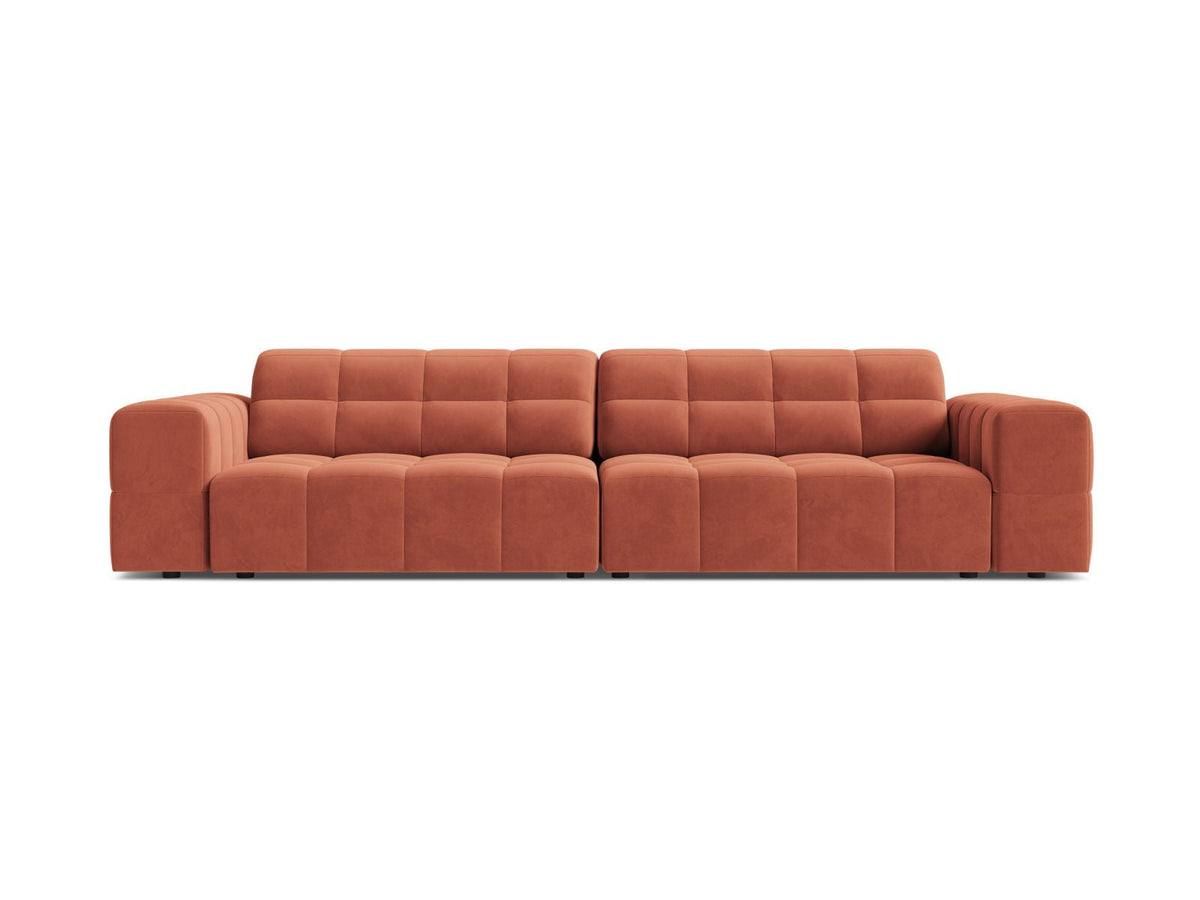 Sofa aksamitna 4-osobowa JENNIFER koralowy Venus – Micadoni