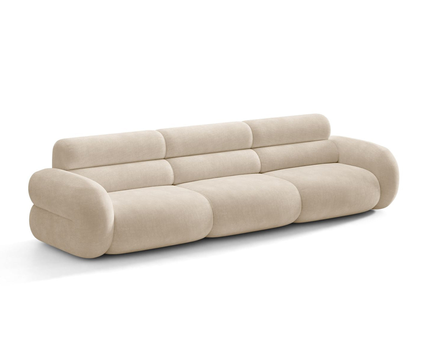 Sofa voor 4 personen NEO lichtbeige chenille