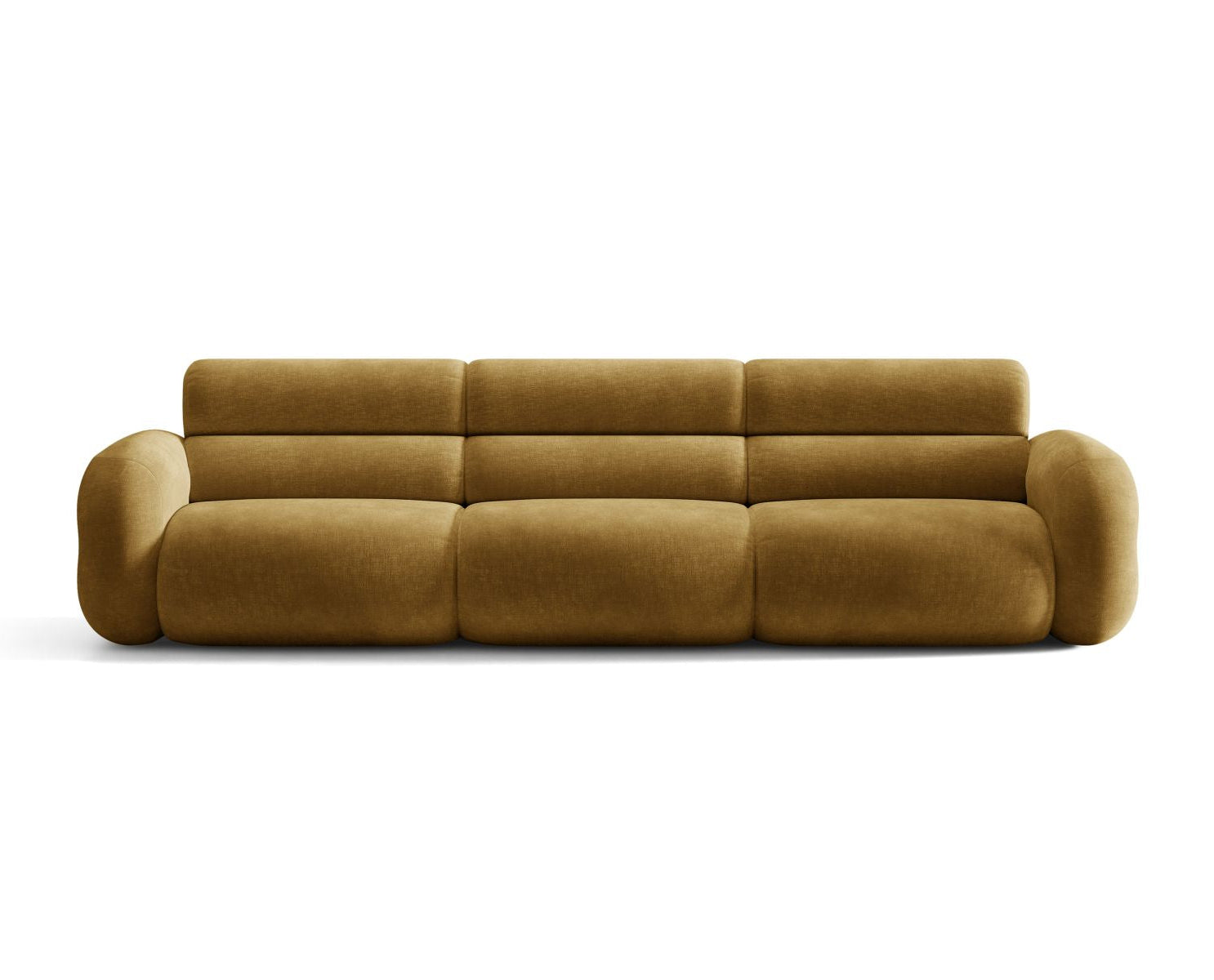 Sofa voor 4 personen NEO mosterdgeel chenille