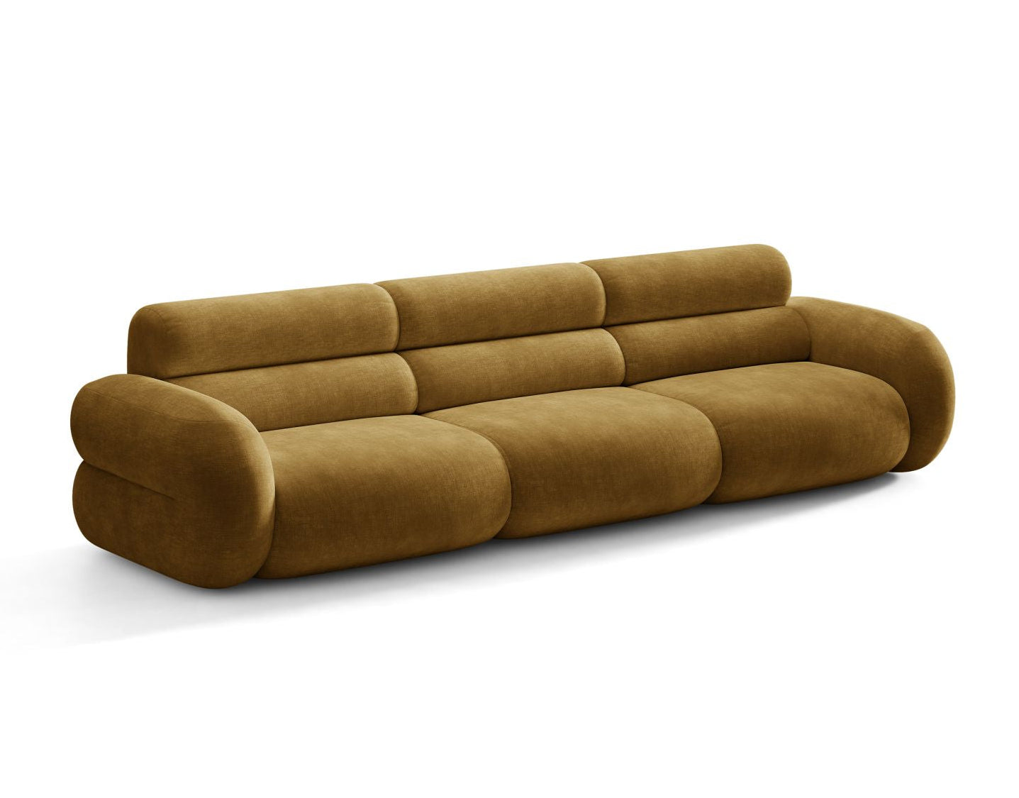 Sofa voor 4 personen NEO mosterdgeel chenille