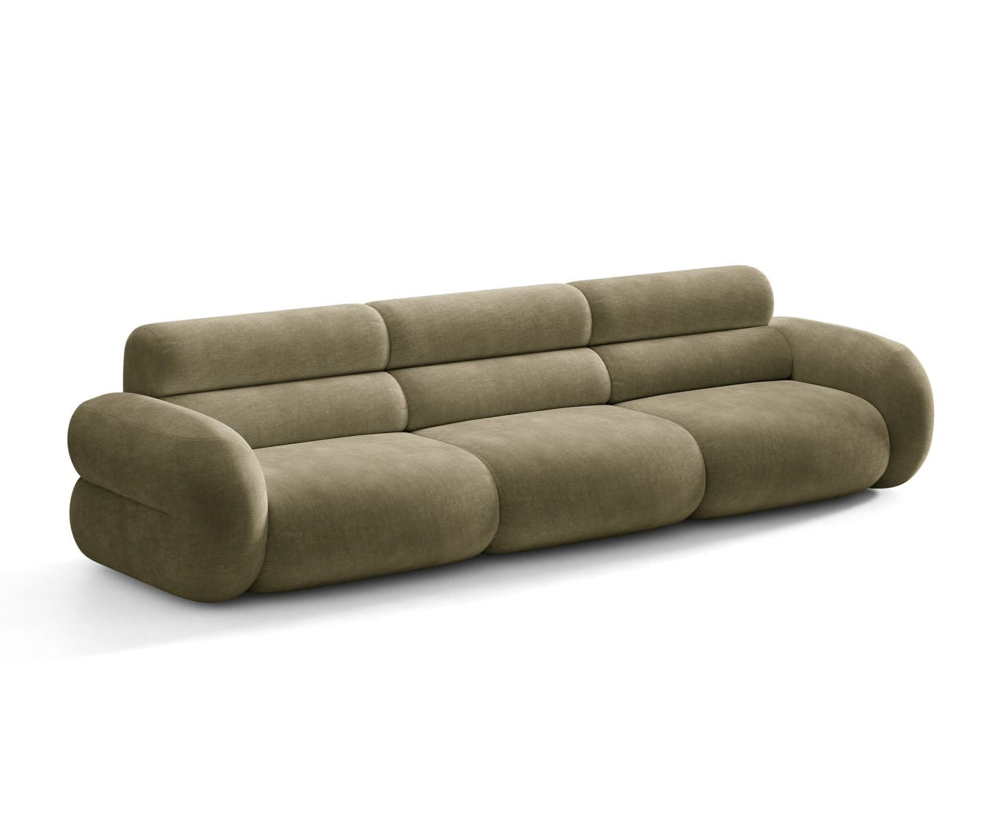 Sofa voor 4 personen NEO olijfgroen chenille