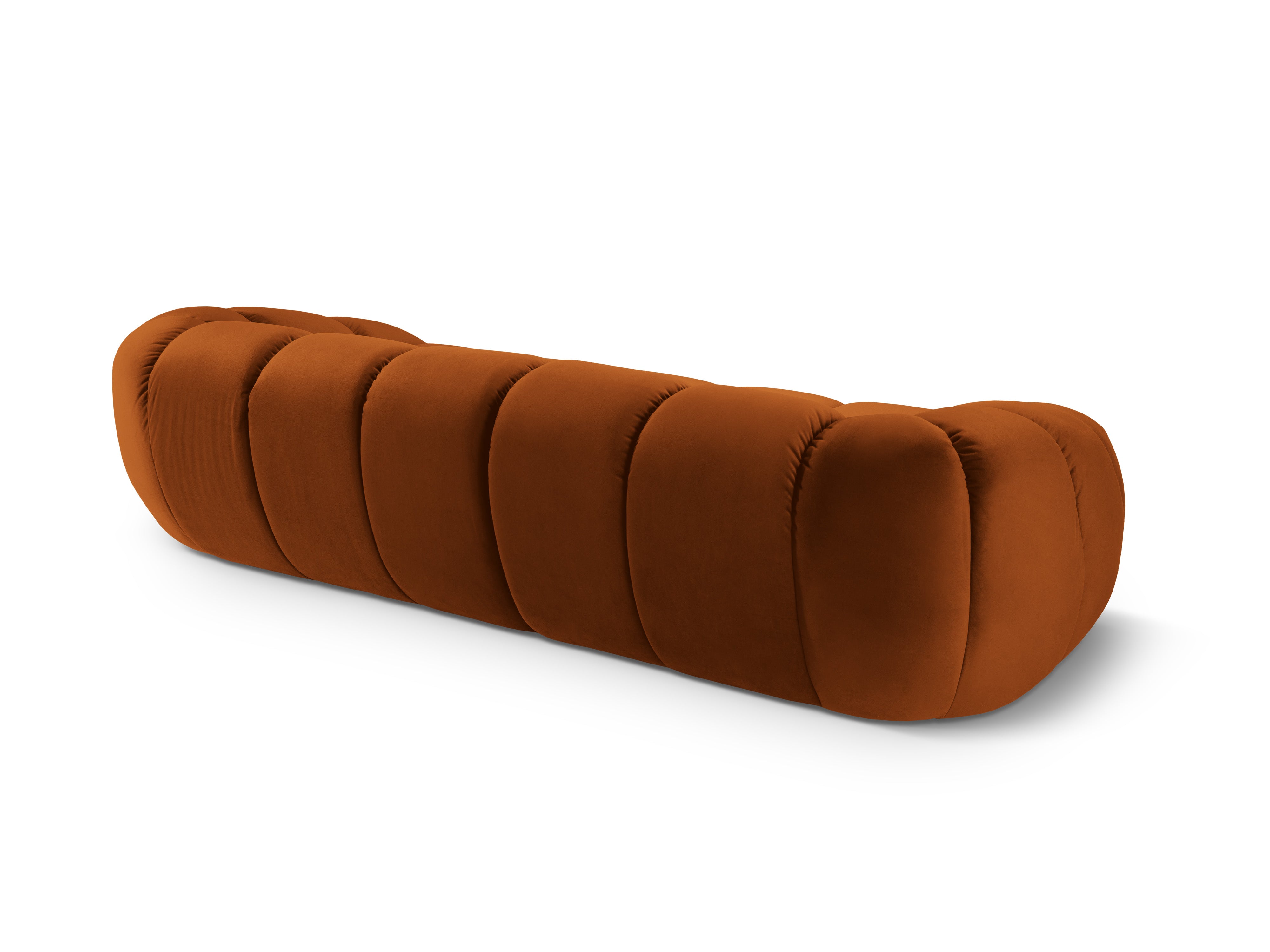 Terracotta 4-persoons fluwelen bank DIANA