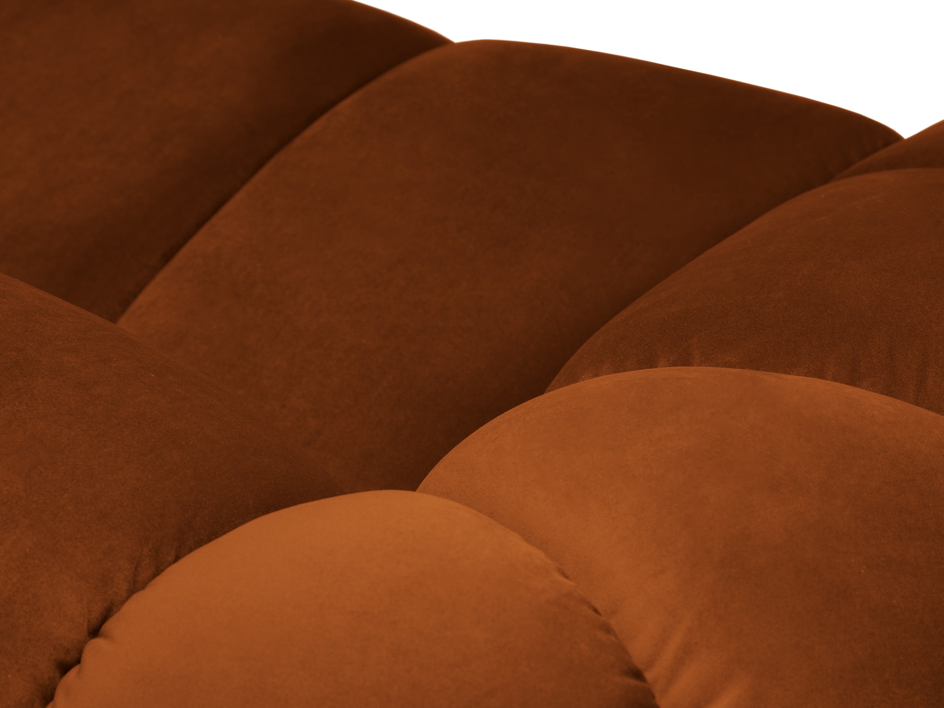 Terracotta 4-persoons fluwelen bank DIANA