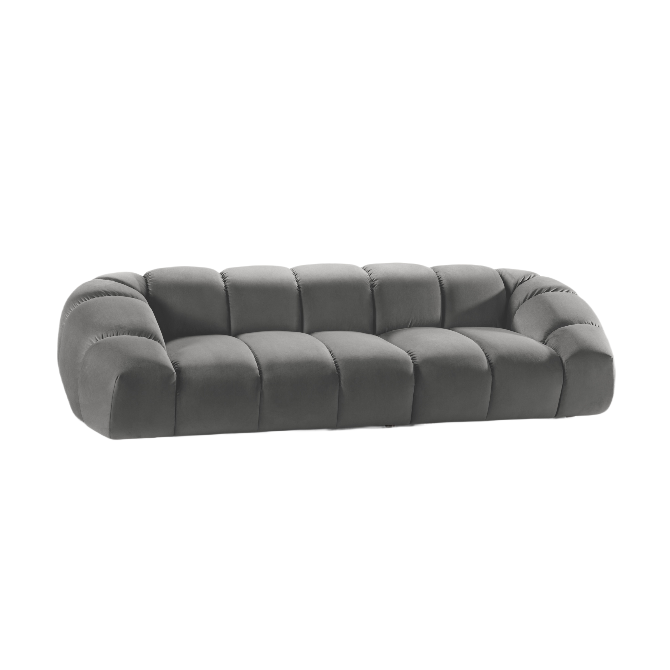 Velvet sofa for 4 people DIANA gray