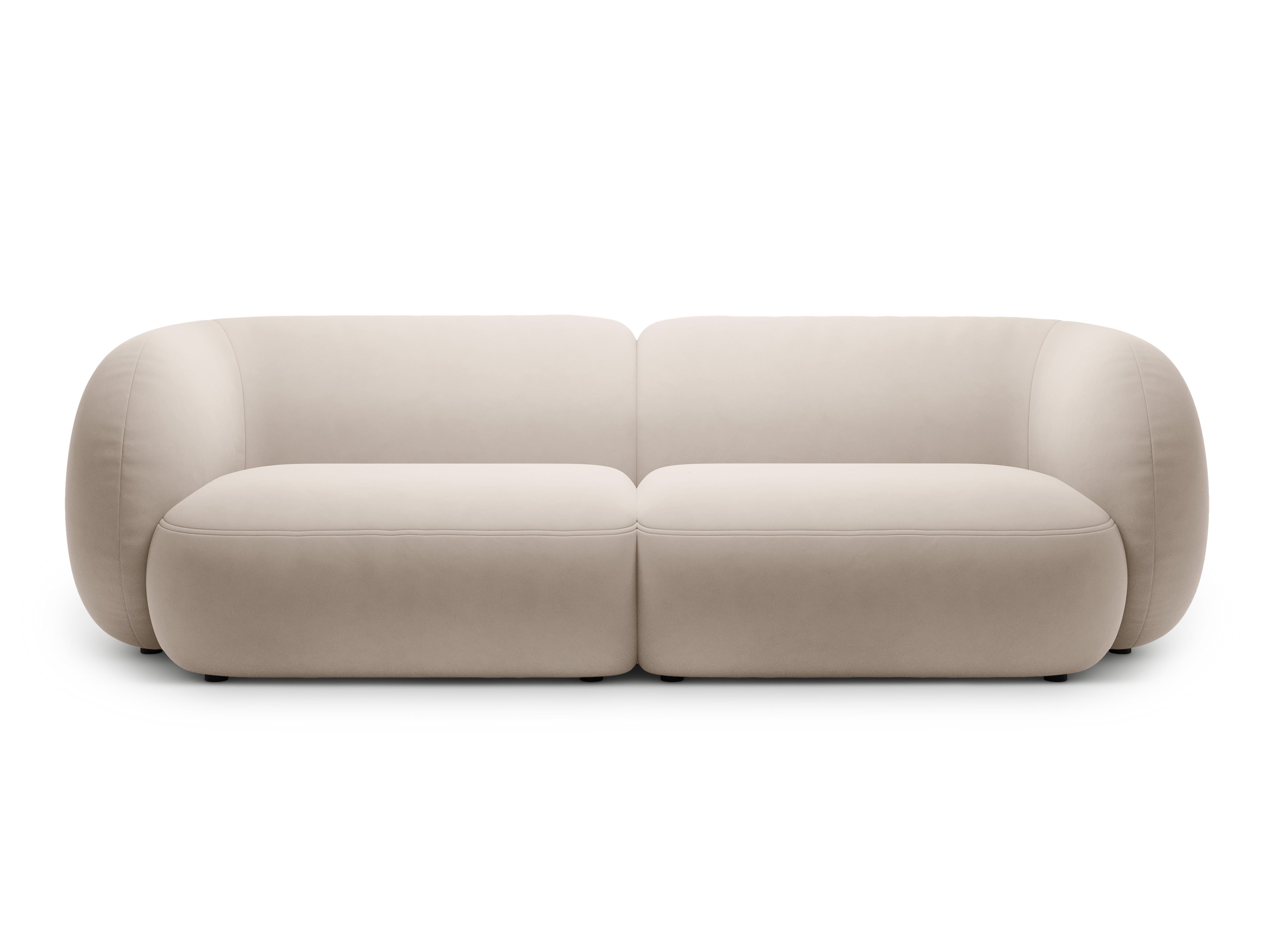 4-seater velvet sofa KATE beige
