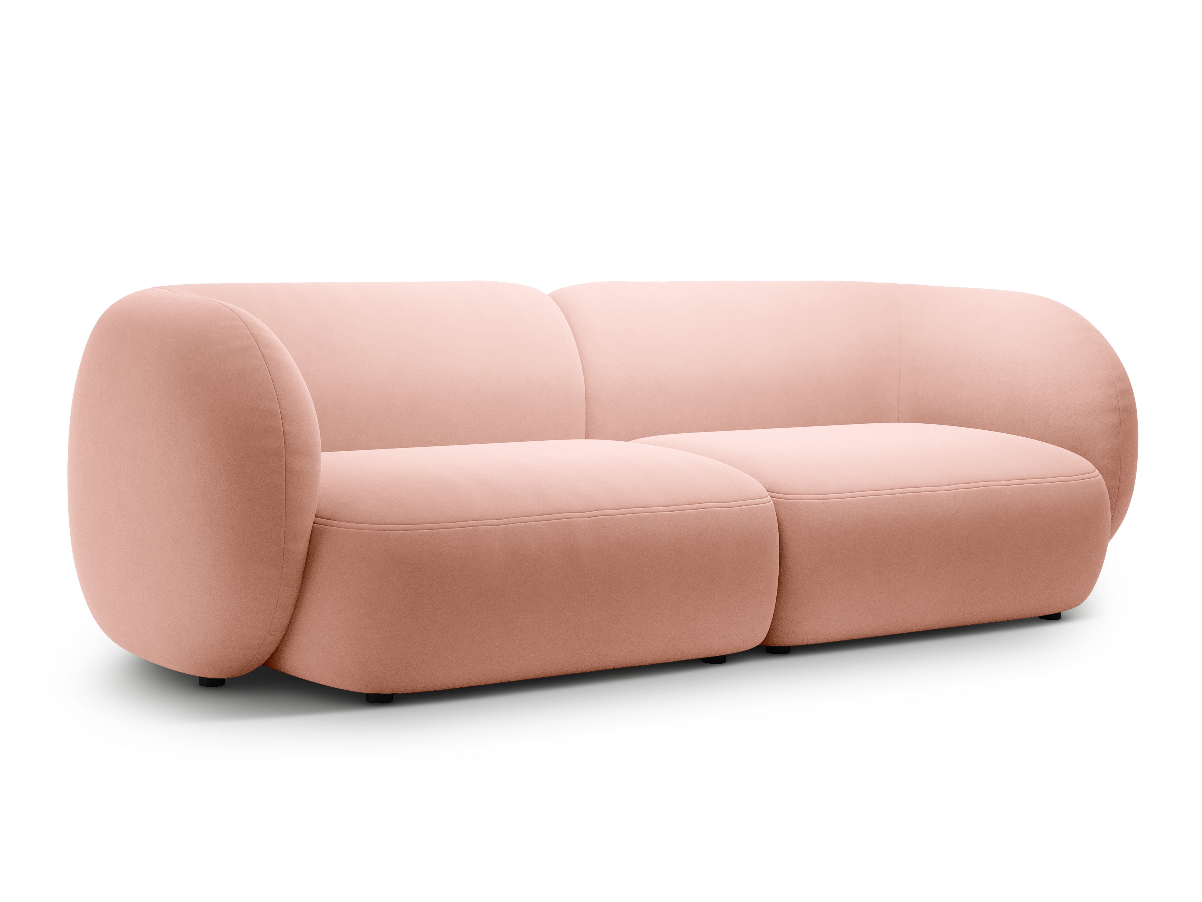 Sofa für 4 Personen aus Samt KATE rosa