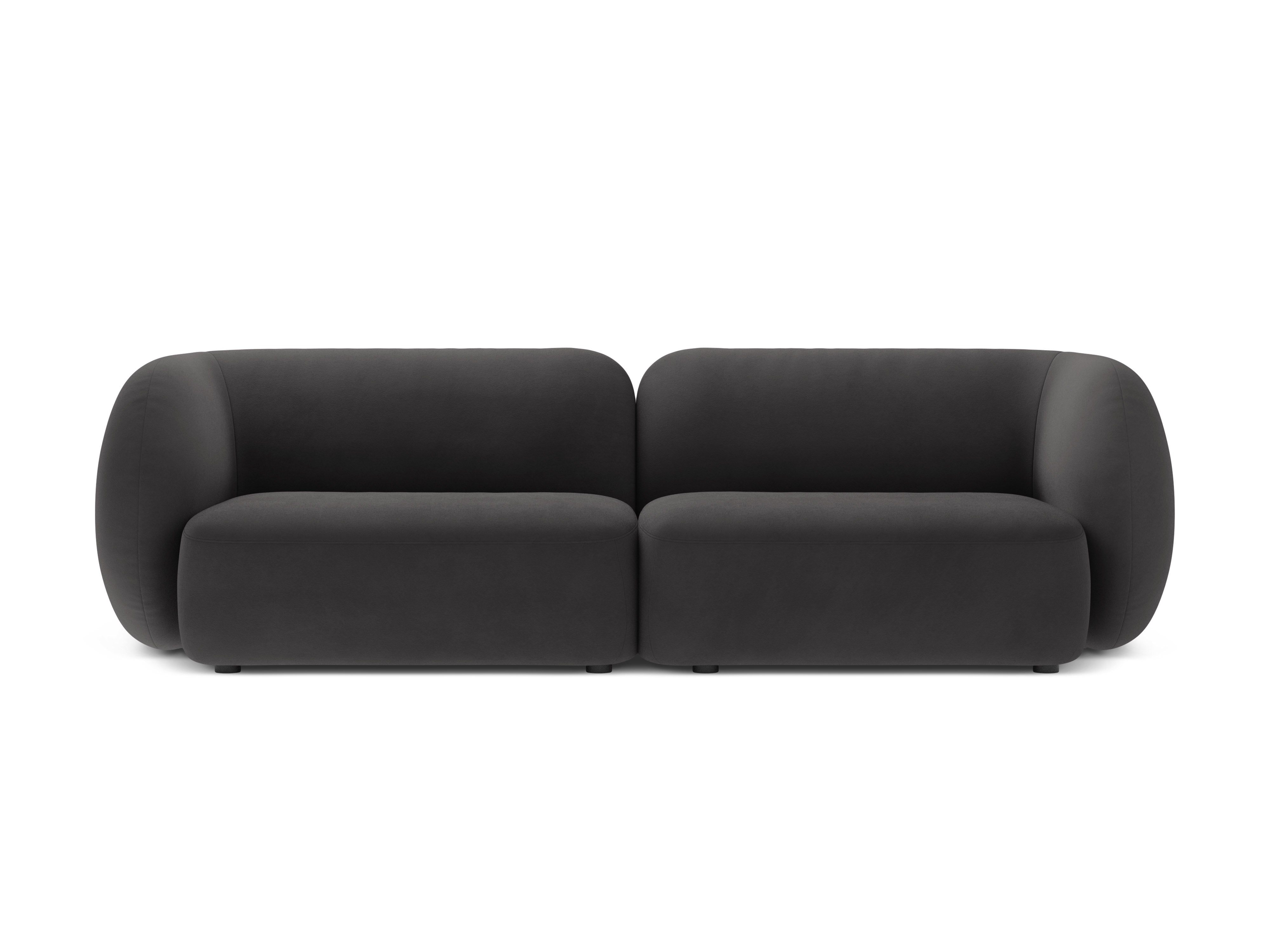 Sofa 4-osobowa aksamitna KATE ciemnoszary – Micadoni
