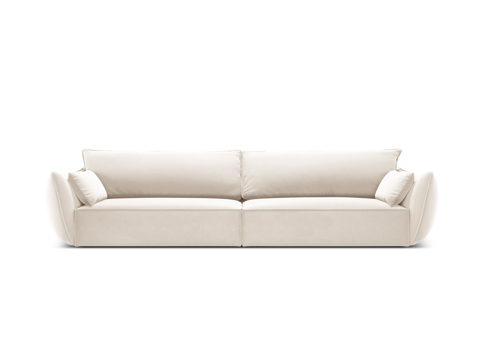 Sofa aksamitna 4-osobowa KAELLE jasnobeżowy – Micadoni