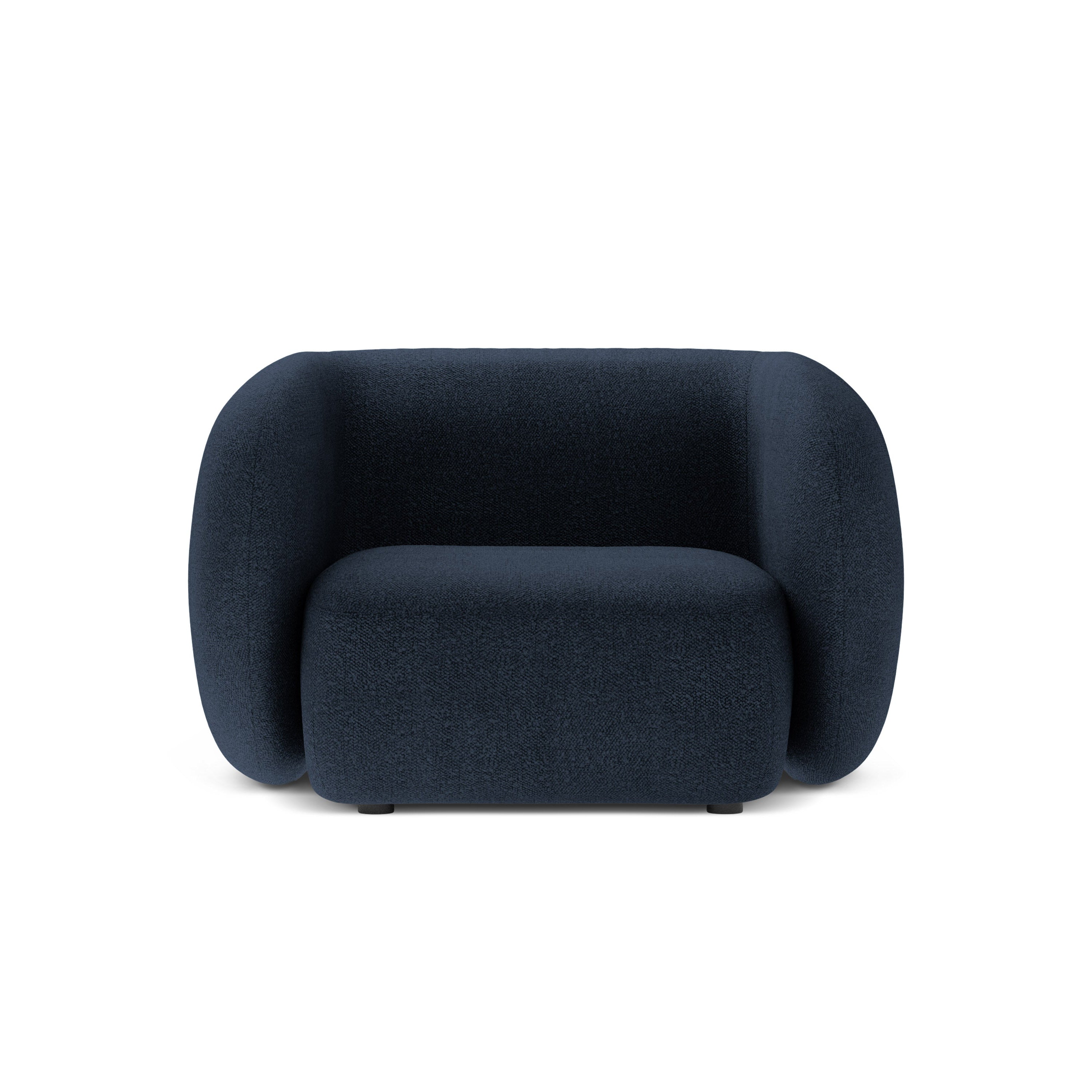KATE navy boucle armchair