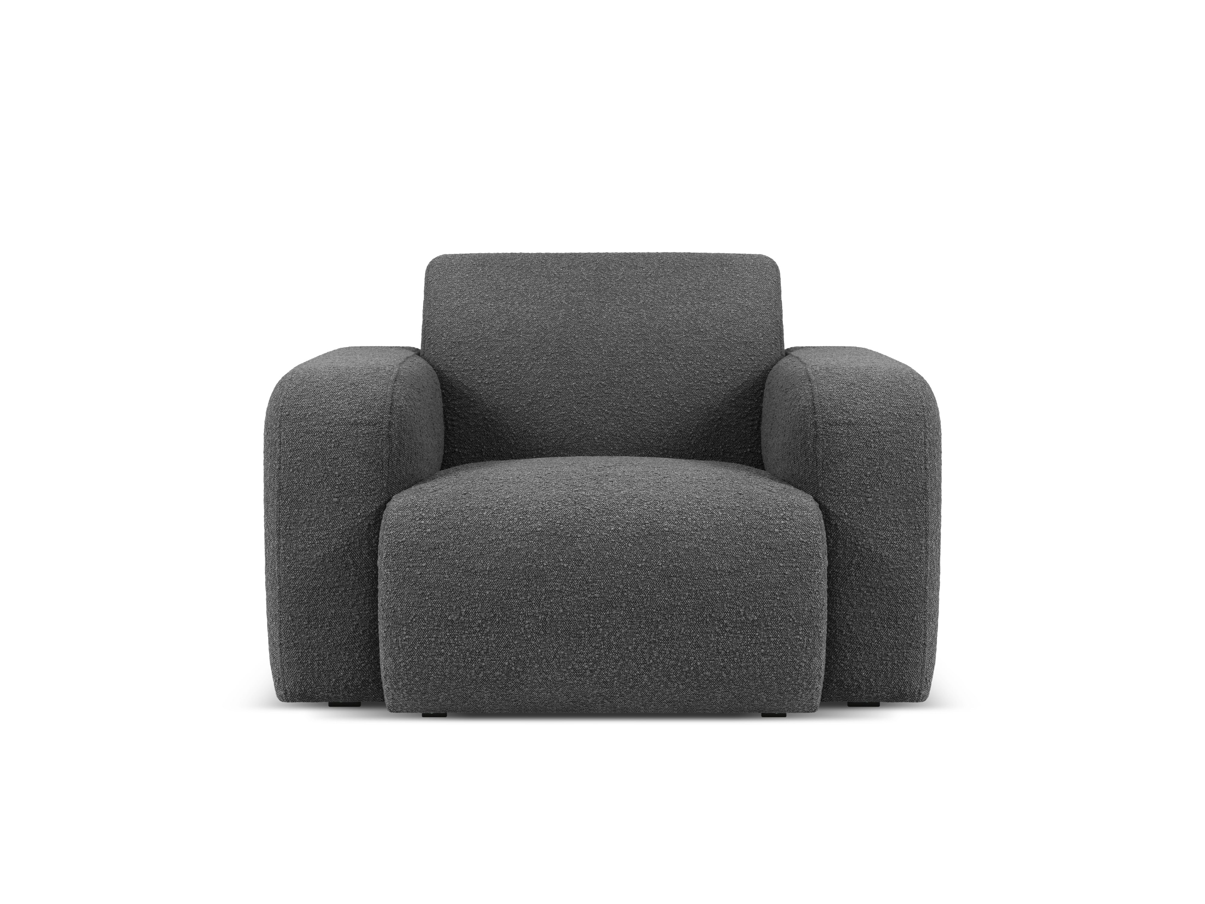 Fotel w tkaninie boucle MOLINO ciemnoszary Micadoni    Eye on Design