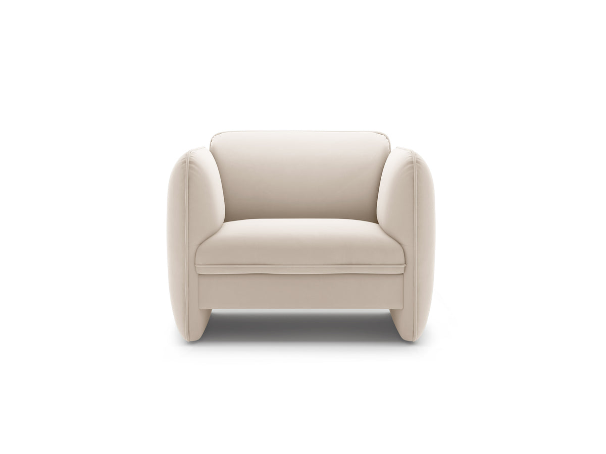 Velvet fauteuil GEORGIA lichtbeige