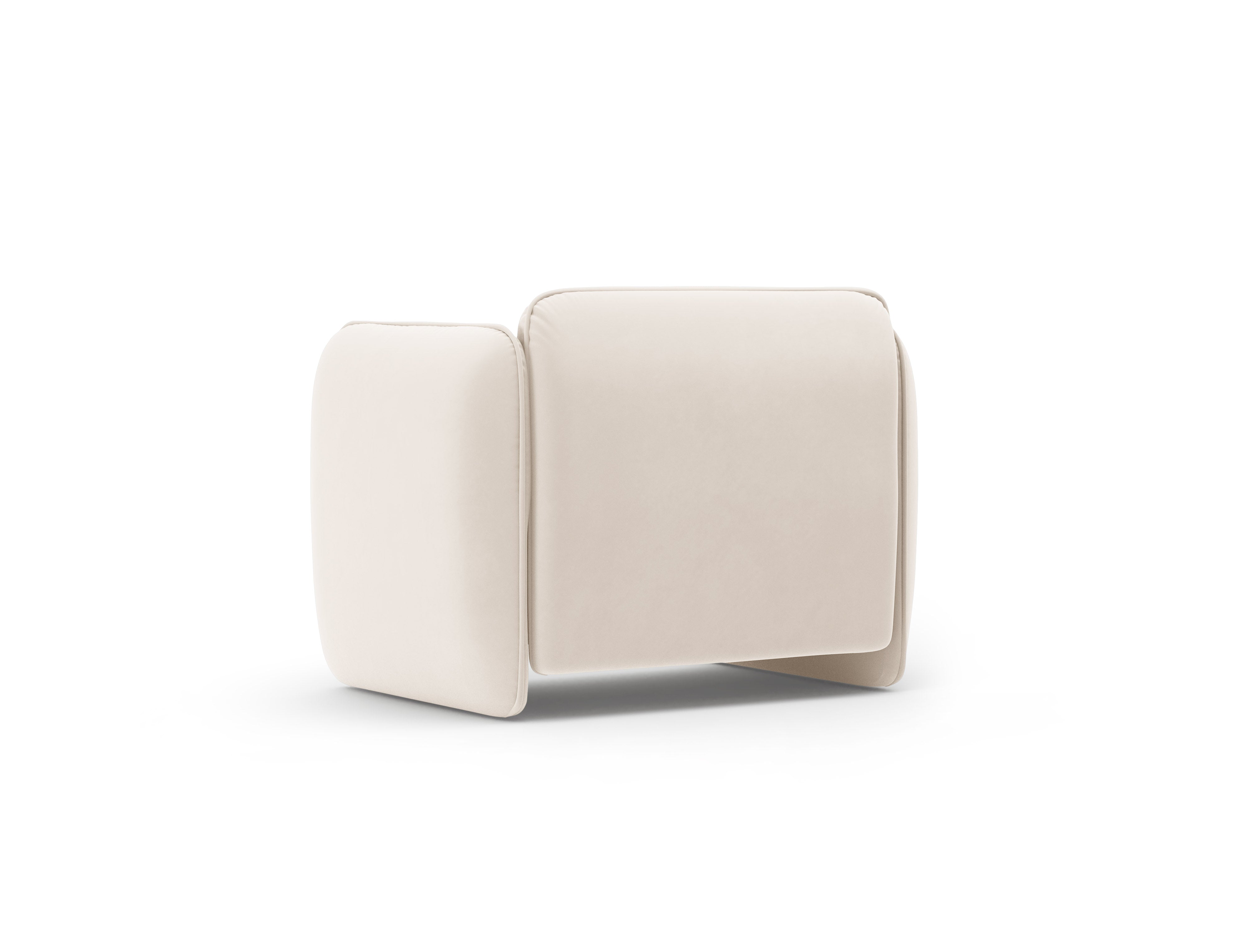 Velvet fauteuil GEORGIA lichtbeige