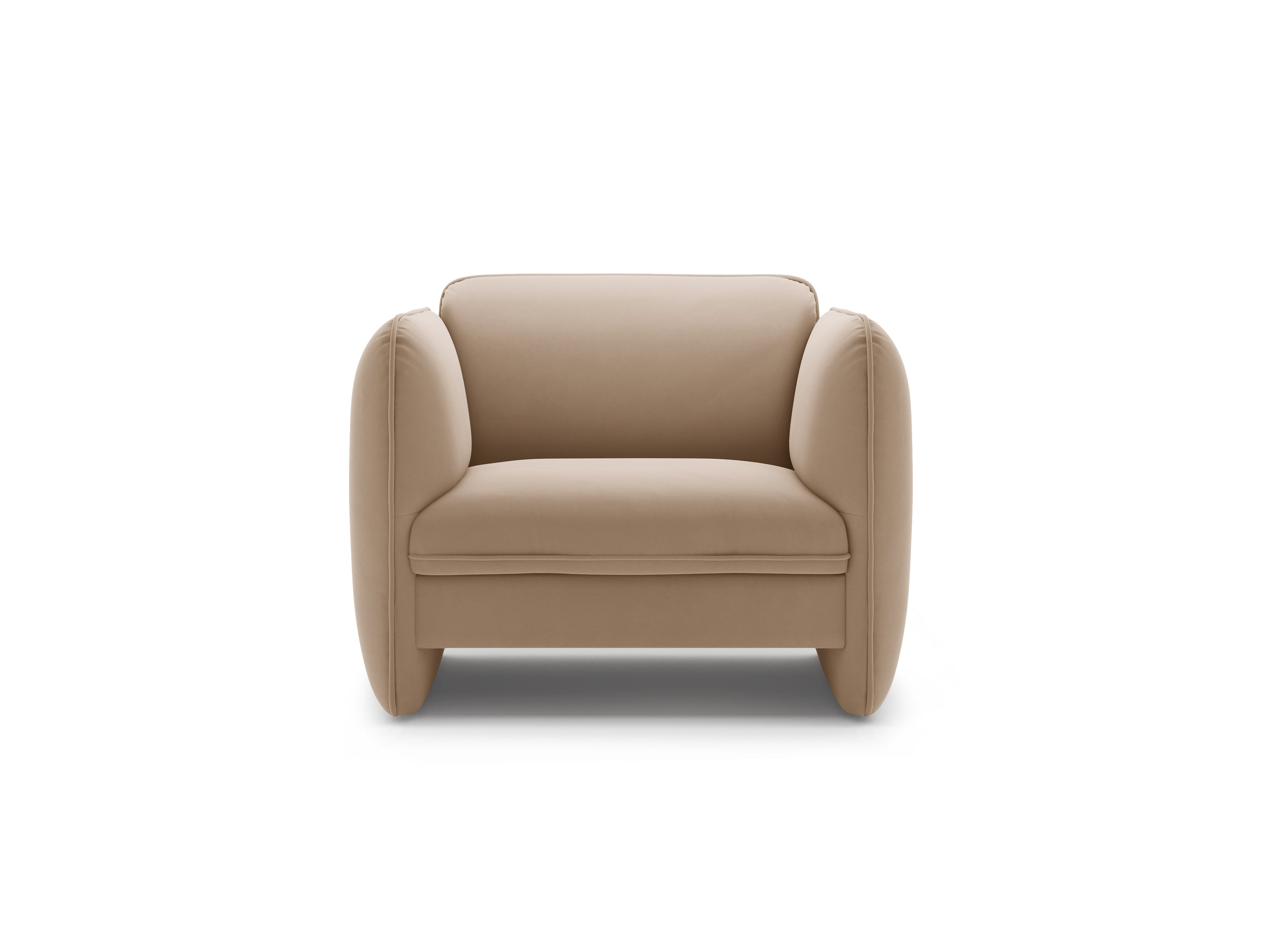 Velours fauteuil GEORGIA beige