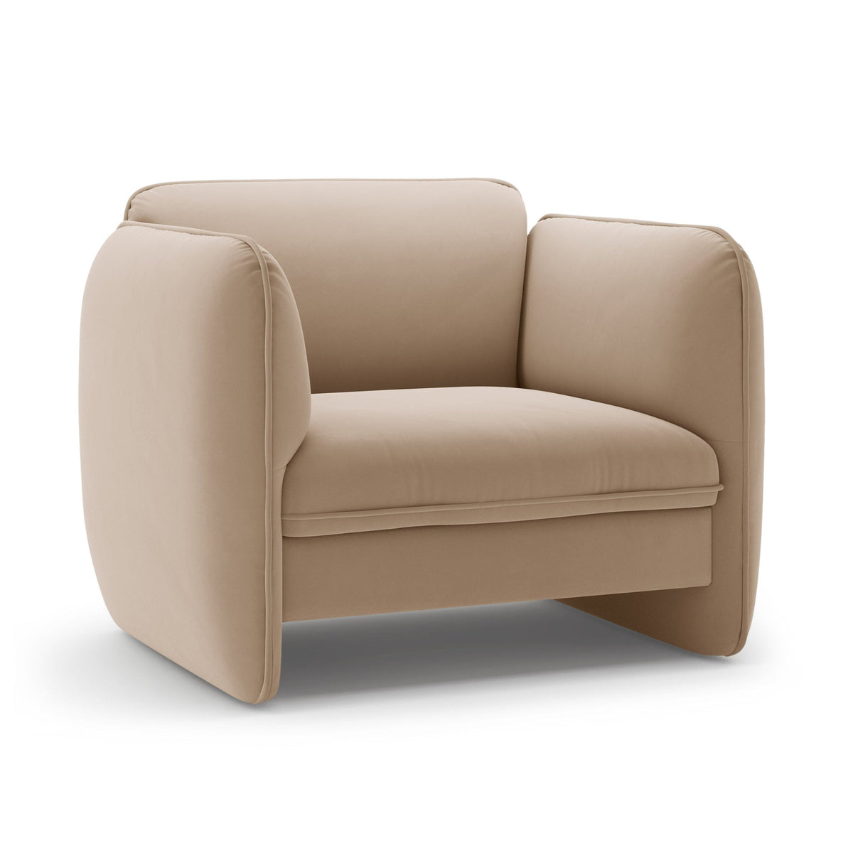 Velours fauteuil GEORGIA beige