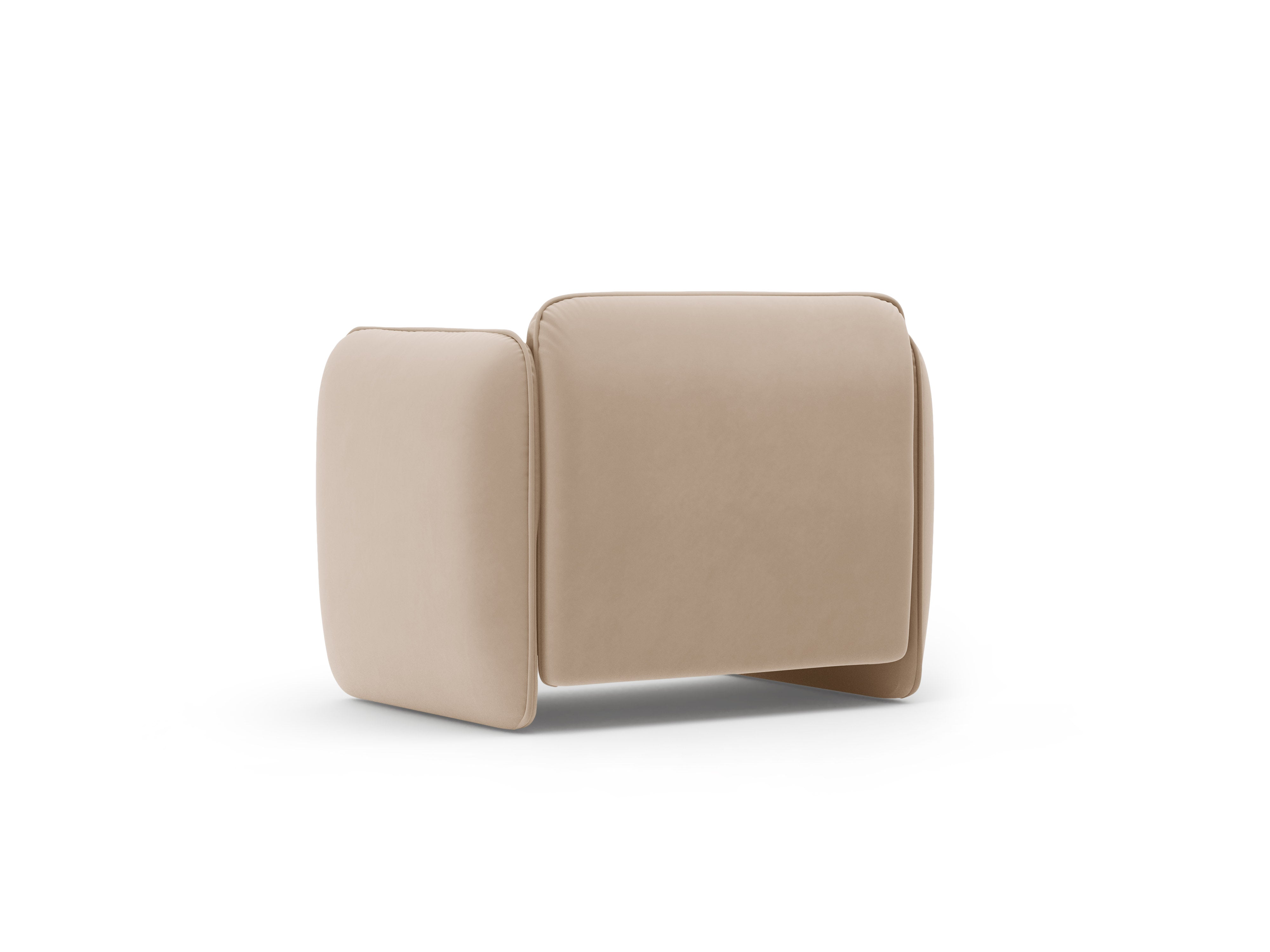 Velours fauteuil GEORGIA beige