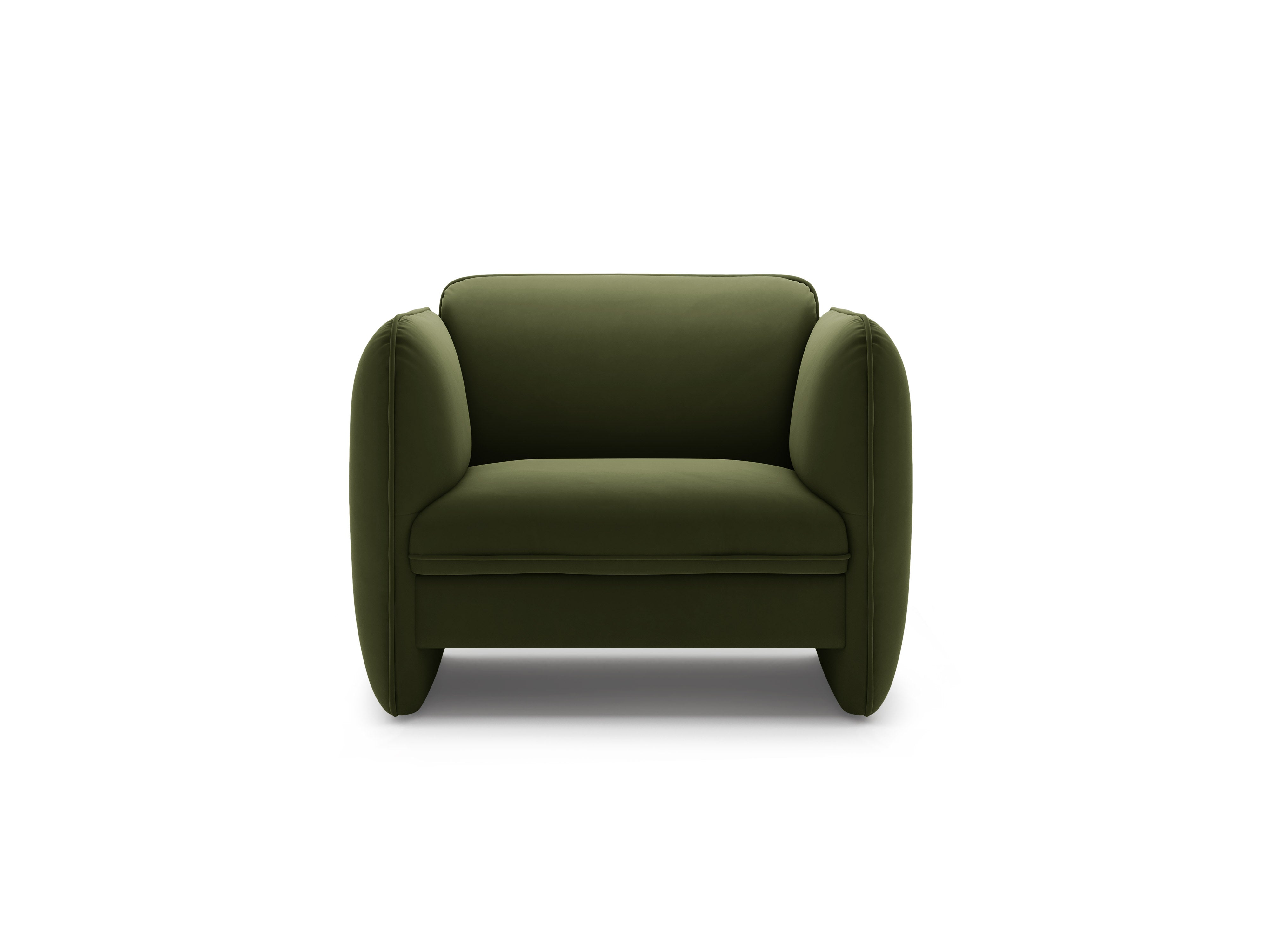 Velvet fauteuil GEORGIA legergroen