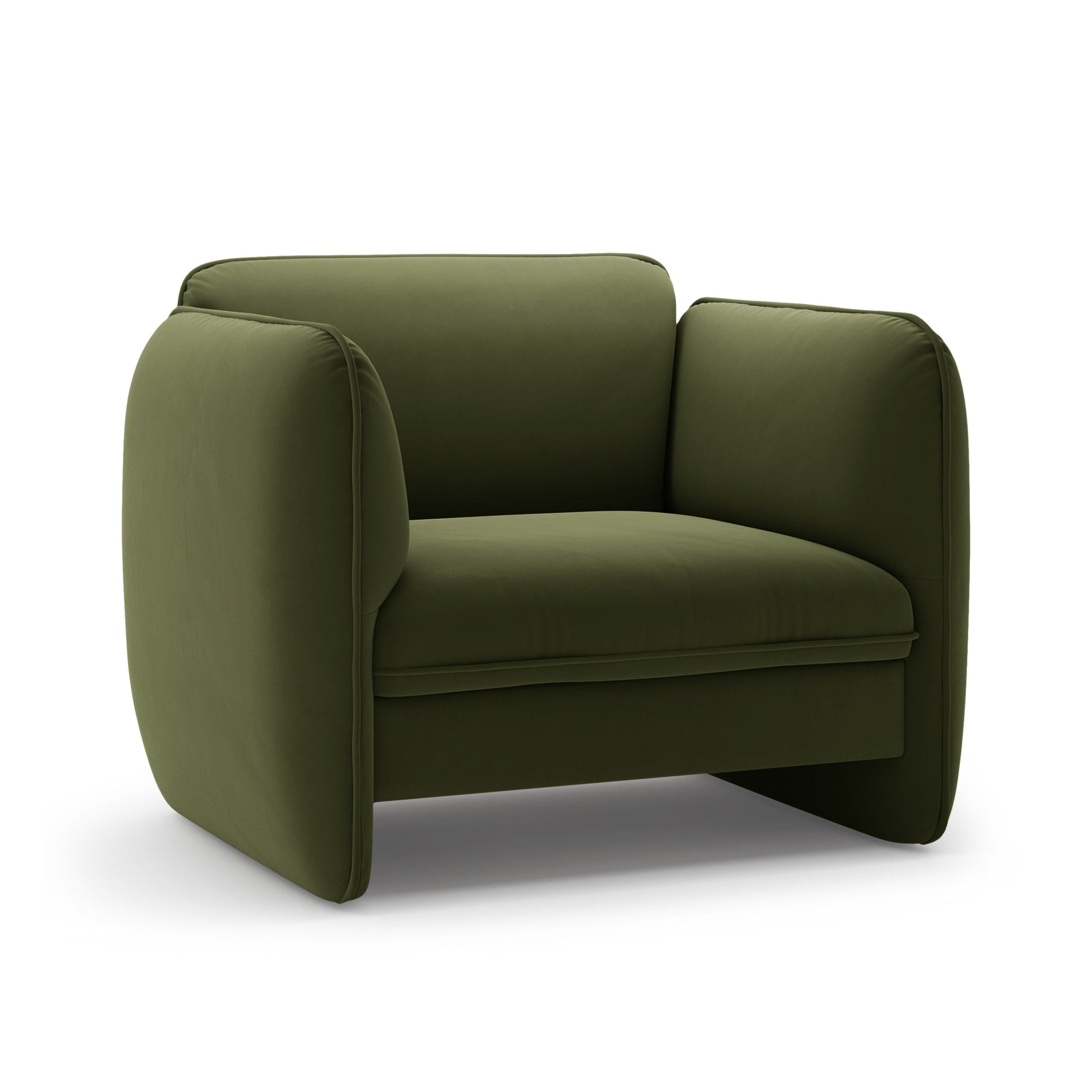 Velvet fauteuil GEORGIA legergroen