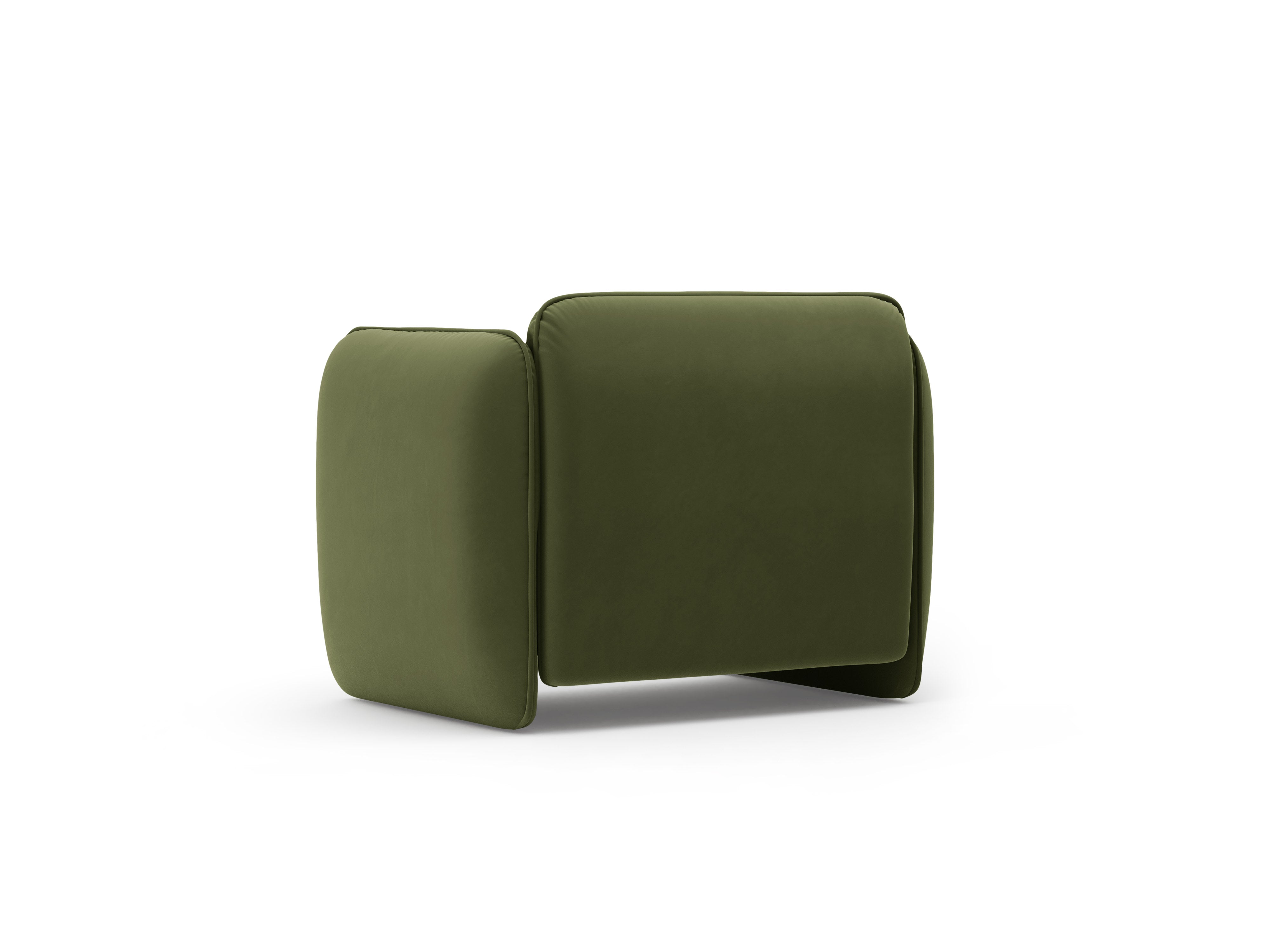 Velvet fauteuil GEORGIA legergroen