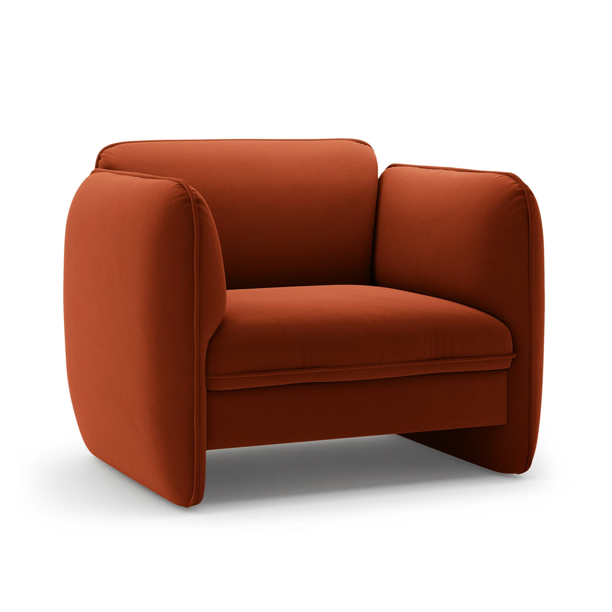 Velvet fauteuil GEORGIA kastanje