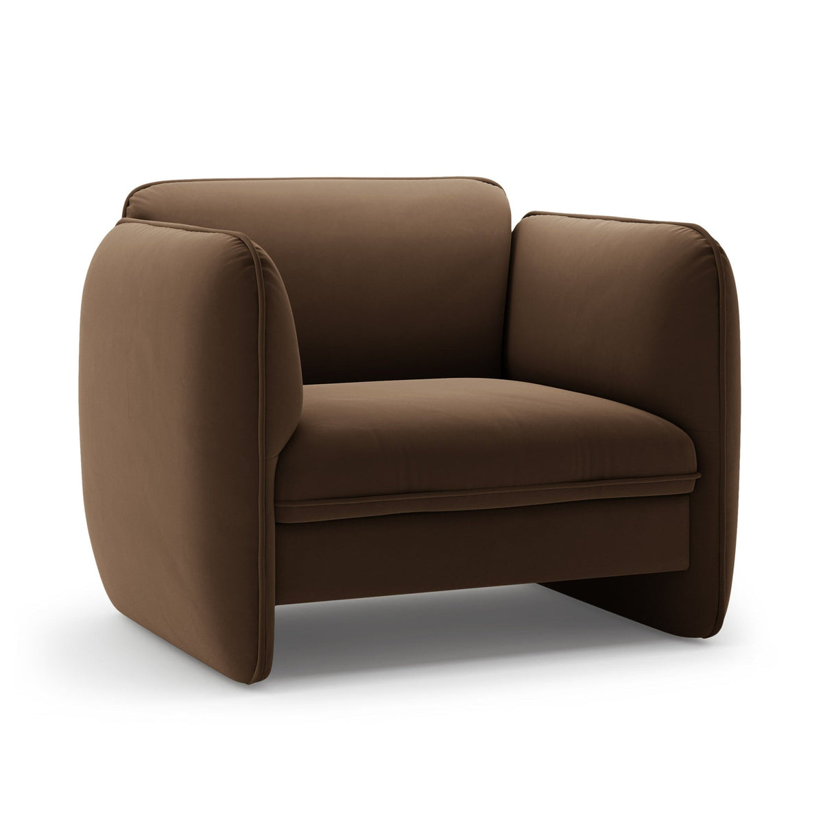 Velours fauteuil GEORGIA chocolade