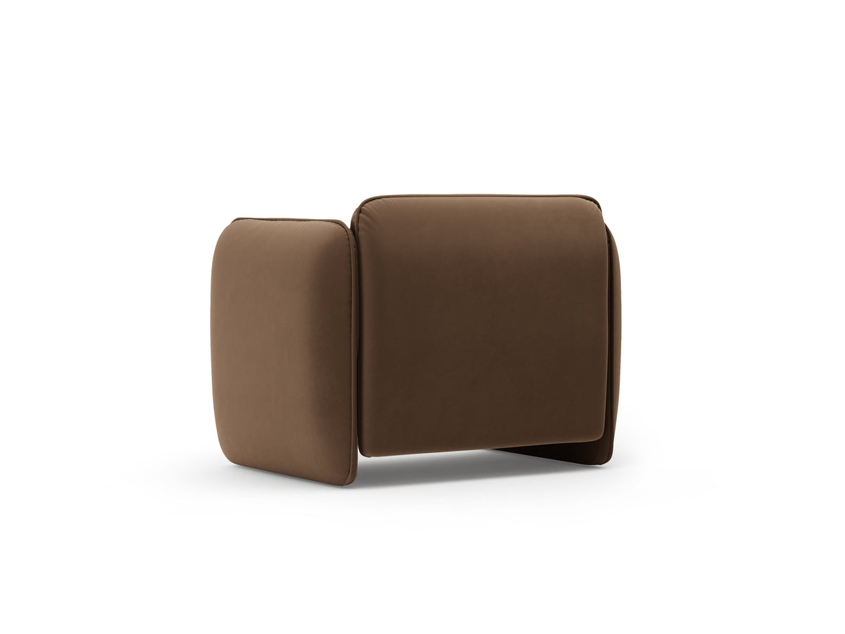 Velours fauteuil GEORGIA chocolade