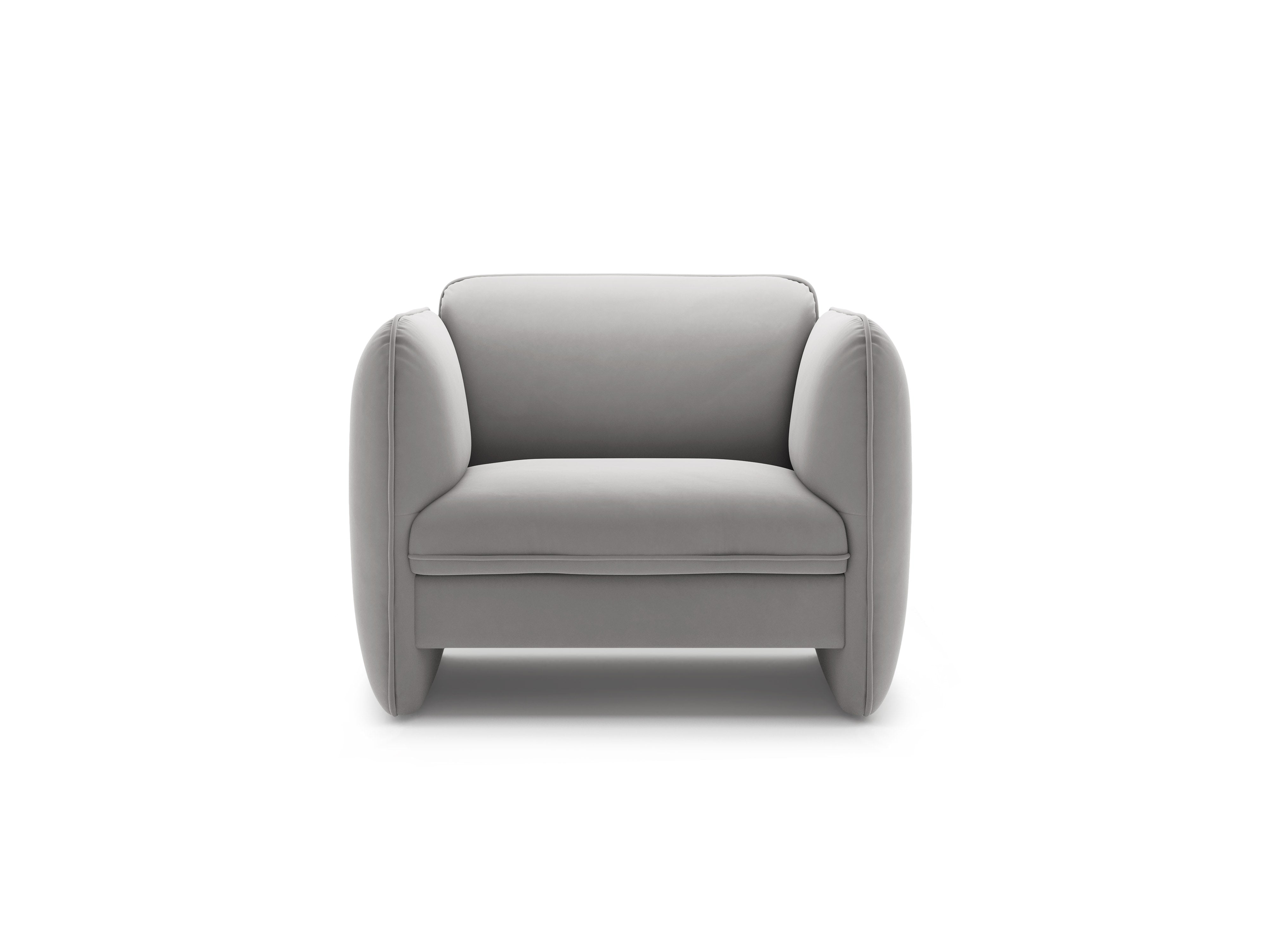 Velvet fauteuil GEORGIA lichtgrijs