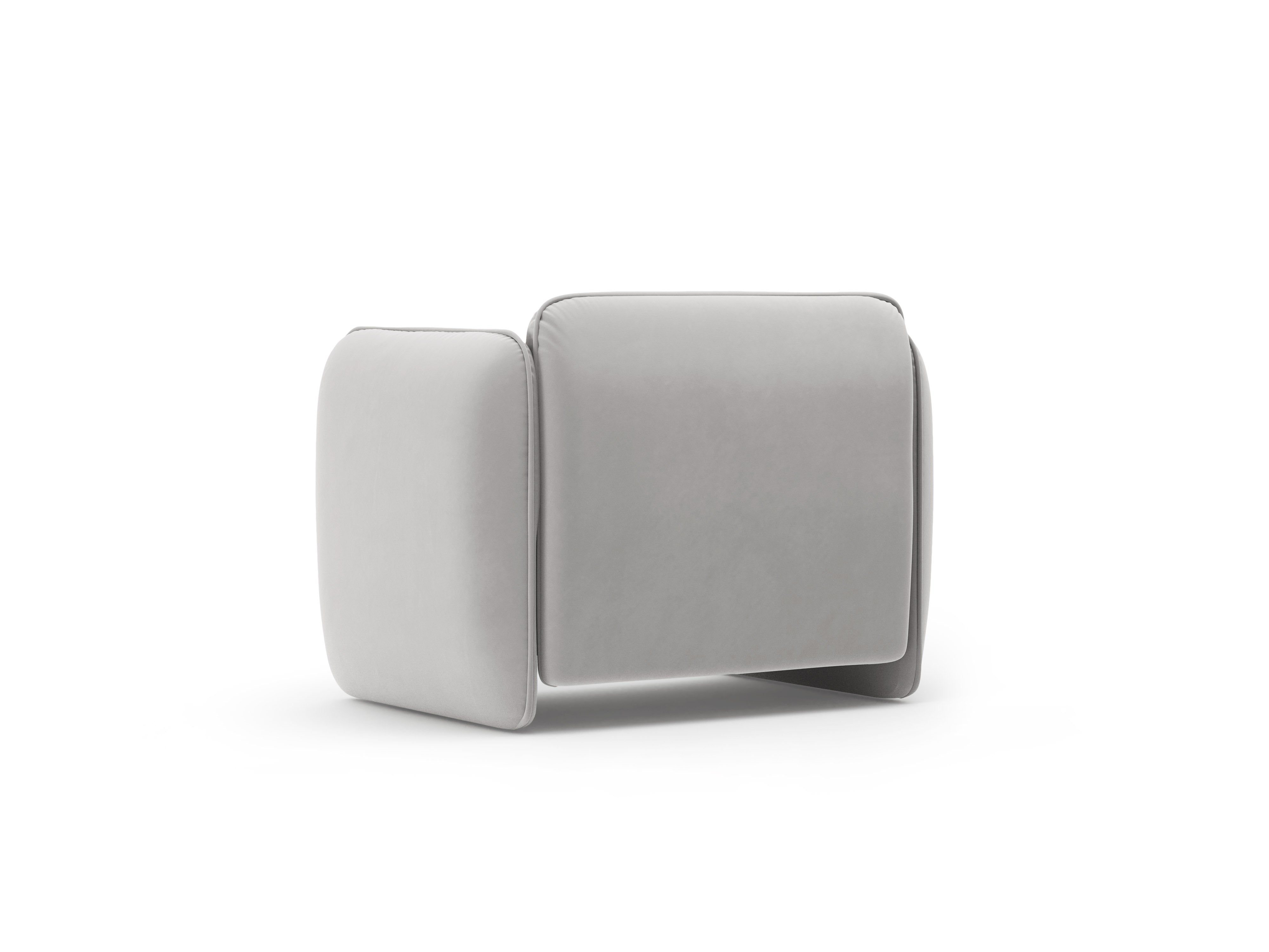 Velvet fauteuil GEORGIA lichtgrijs