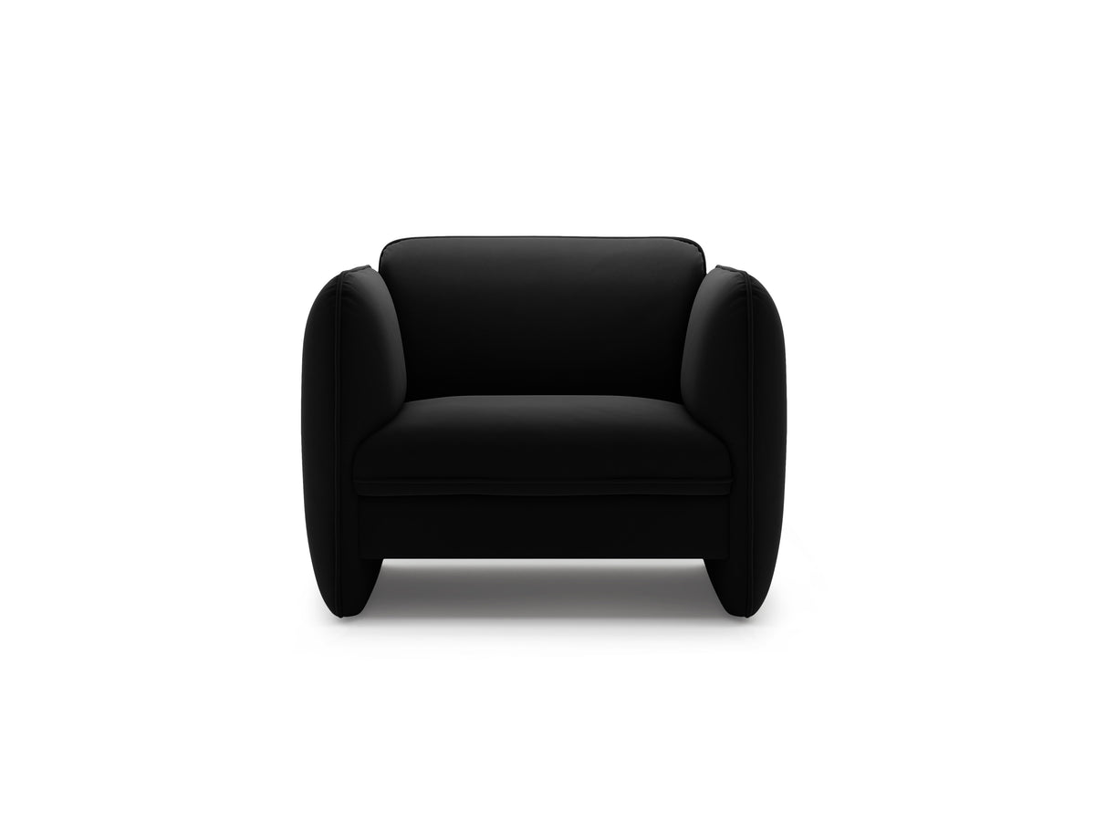 Velvet fauteuil GEORGIA zwart