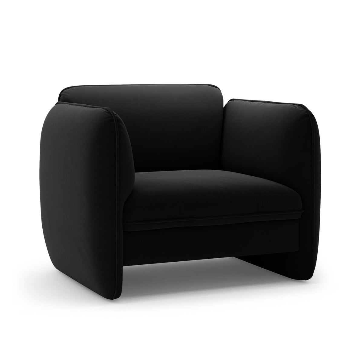 Velvet fauteuil GEORGIA zwart