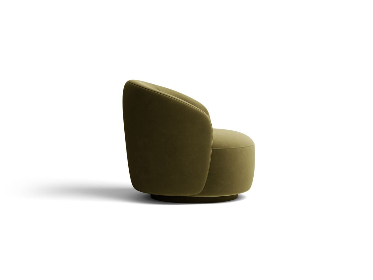 Fotel obrotowy aksamitny LETIZIA jasnozielony – ujęcie 9