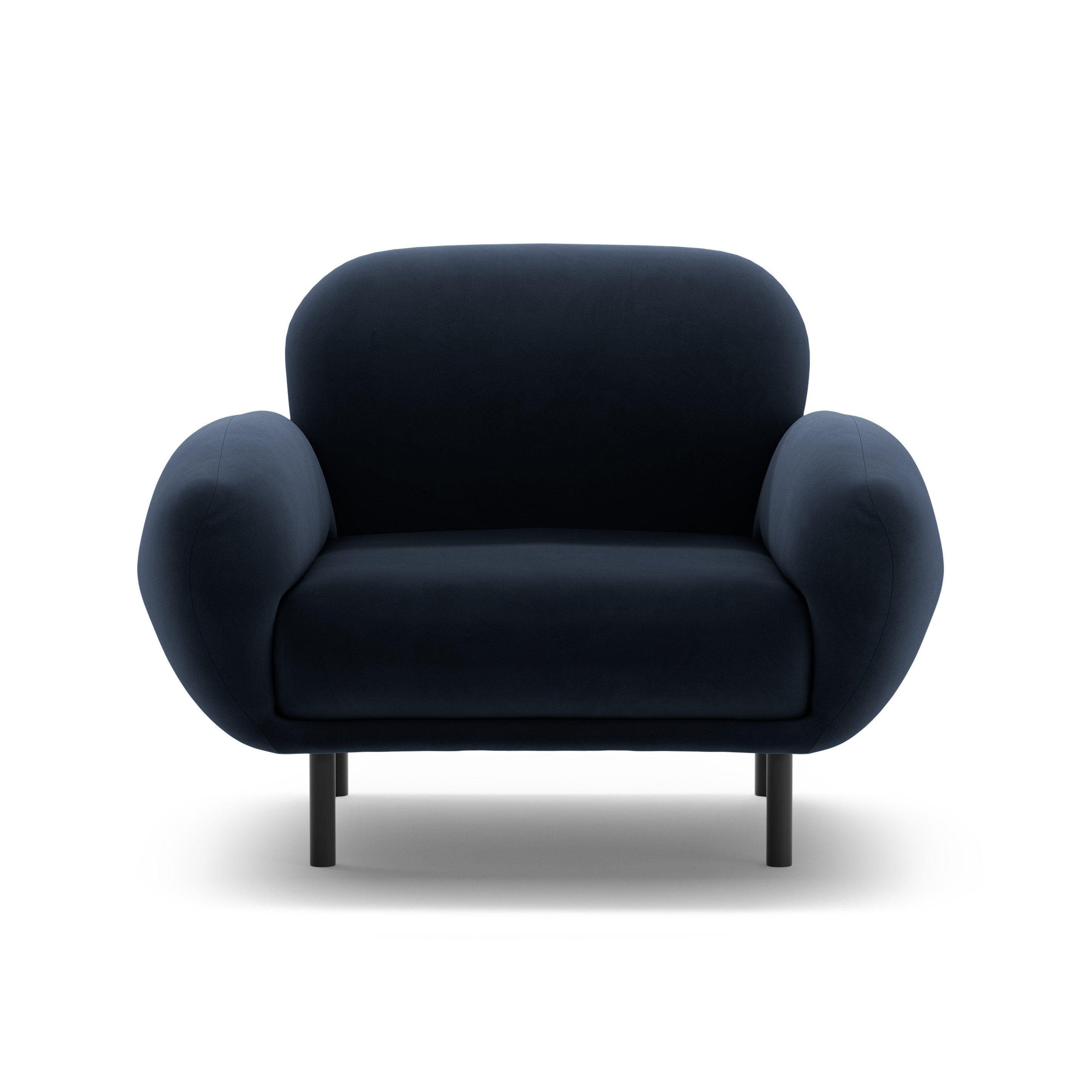 Fluwelen fauteuil POPPY koninklijk blauw
