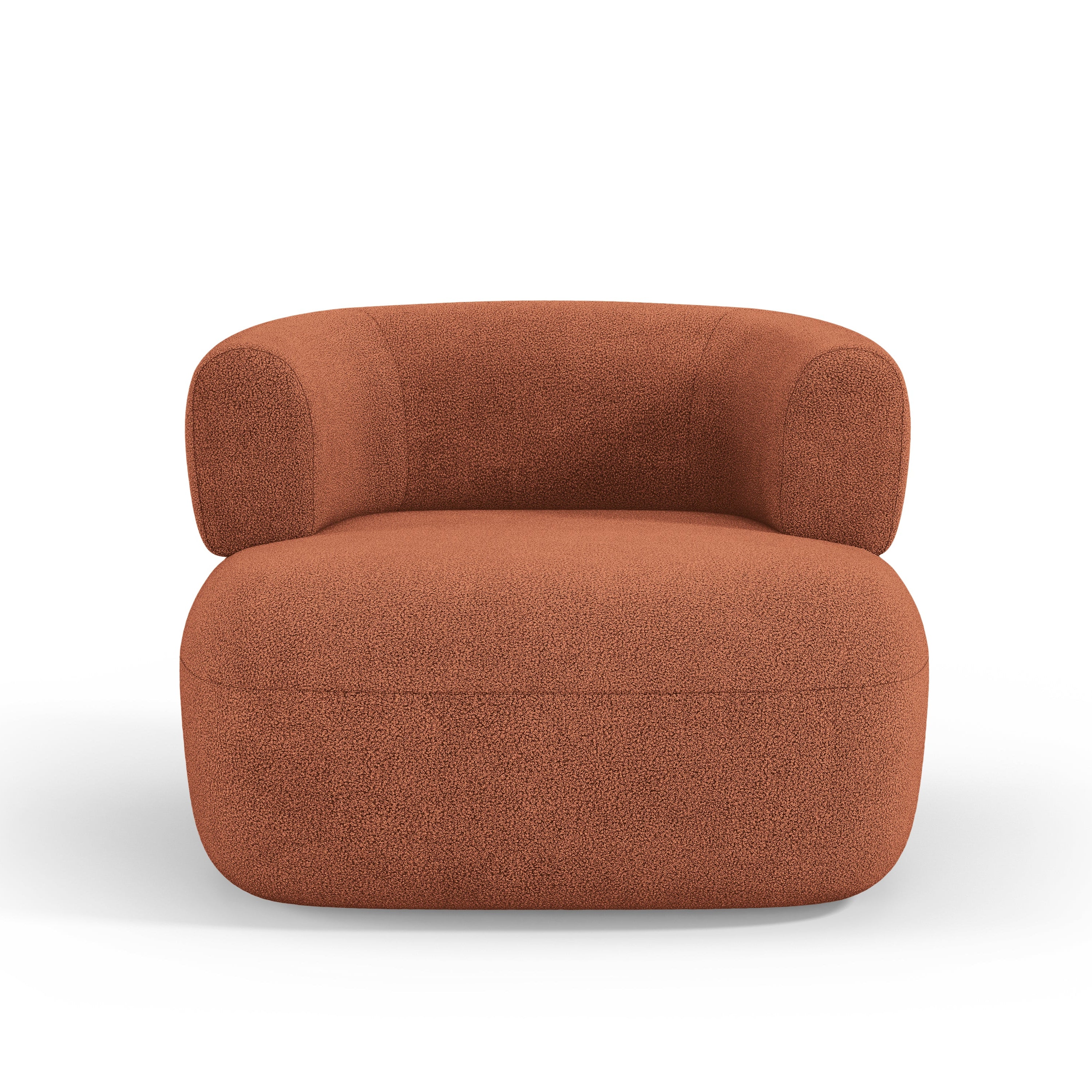 Sessel JENNY ziegelrot Boucle [ewelina] [Amelia spr]
