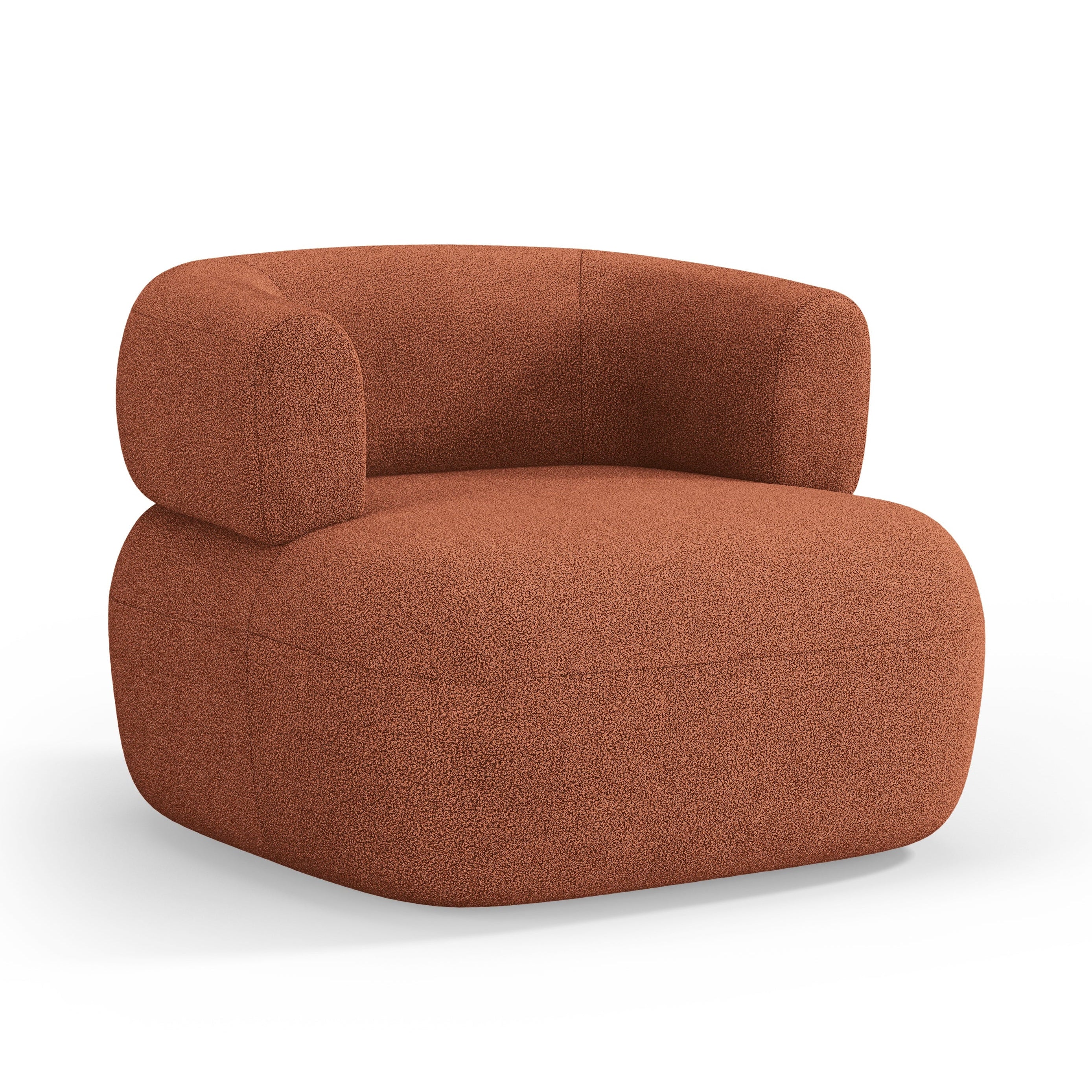 Sessel JENNY ziegelrot Boucle [ewelina] [Amelia spr]