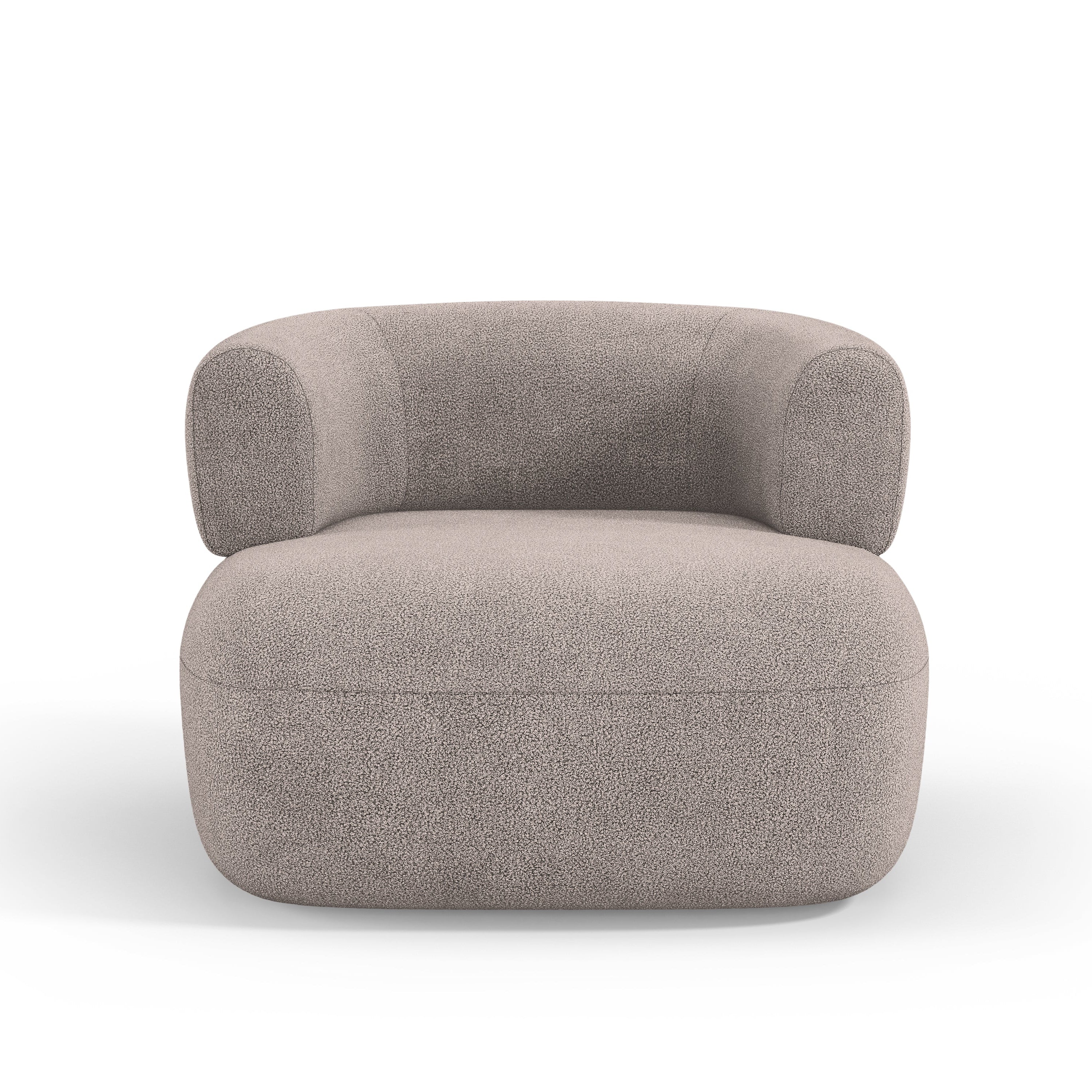 JENNY Armchair in Light Brown Boucle [ewelina] [Amelia spr]
